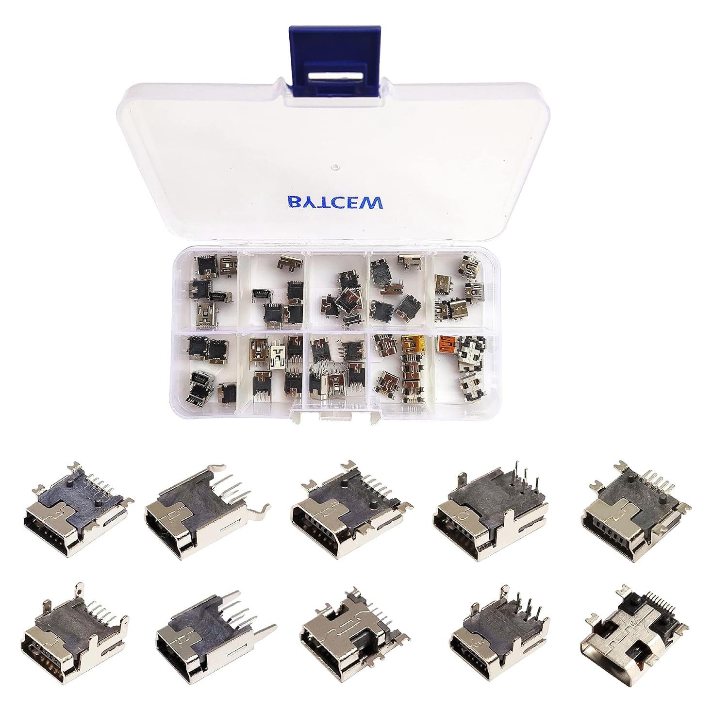 Kit de Conectores Micro USB 12 Tipos 60 pcs ByteSwift