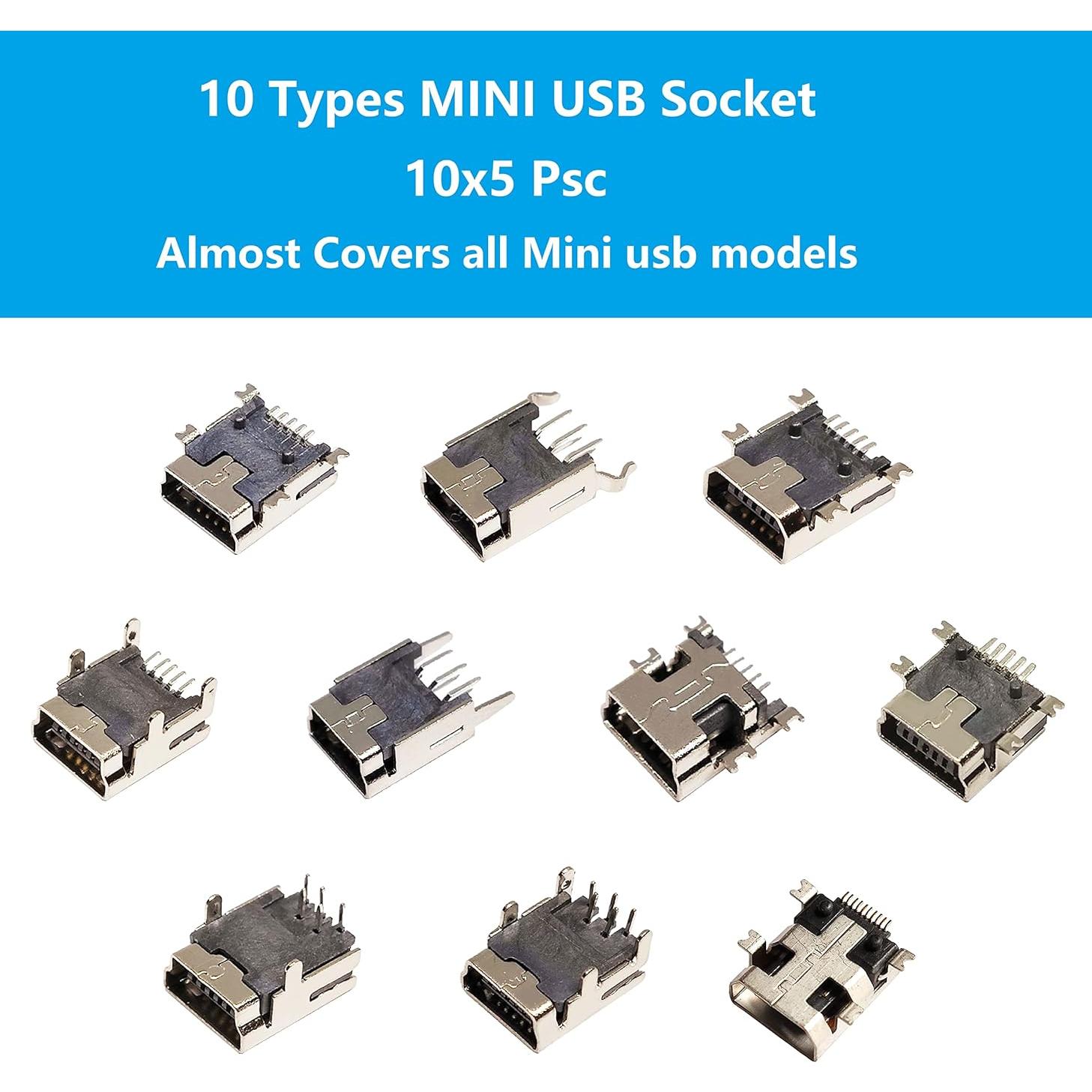 Kit de Conectores Micro USB 12 Tipos 60 pcs ByteSwift