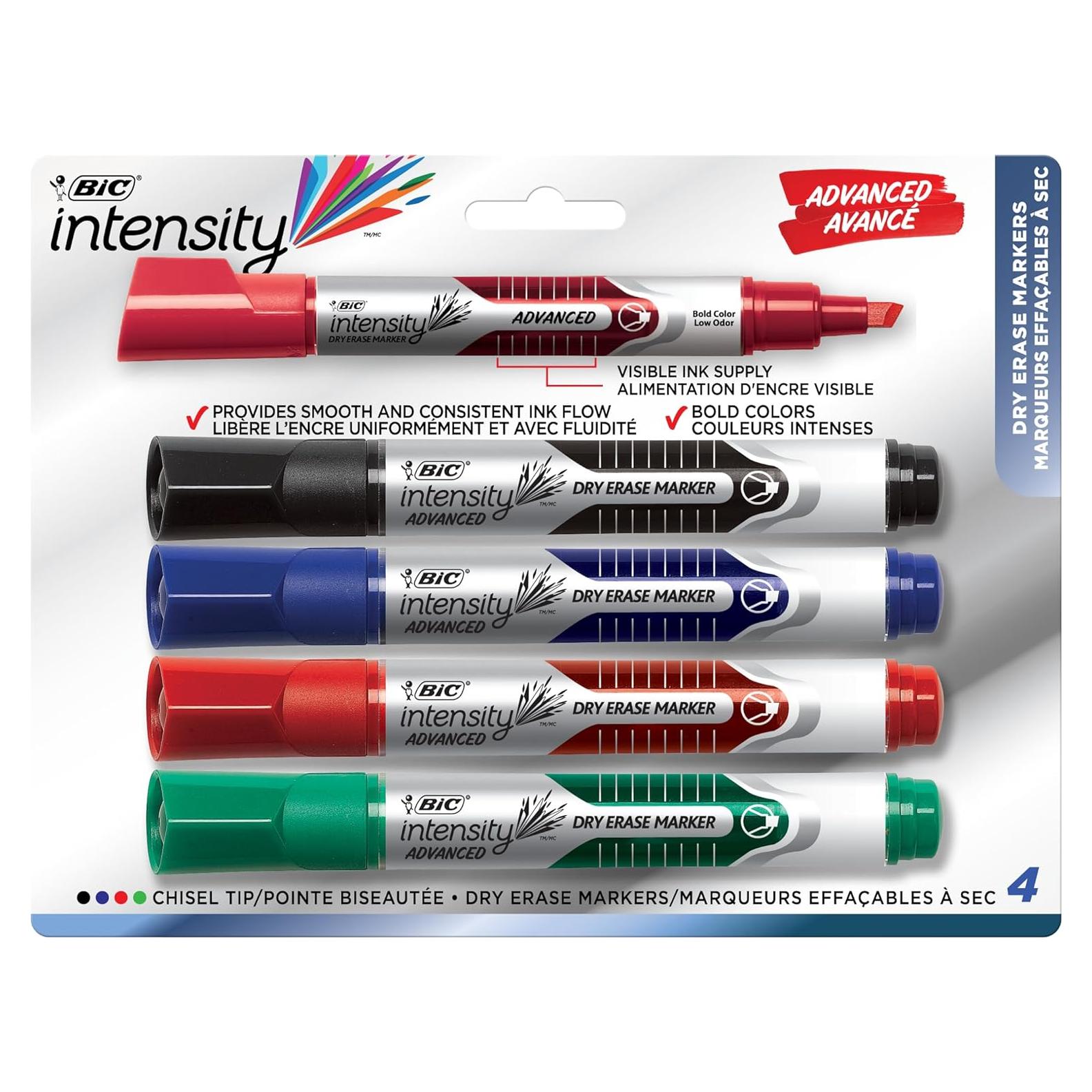 Marcadores de Pizarra BIC GELITP41-AST Punta Chisel 4 Colores