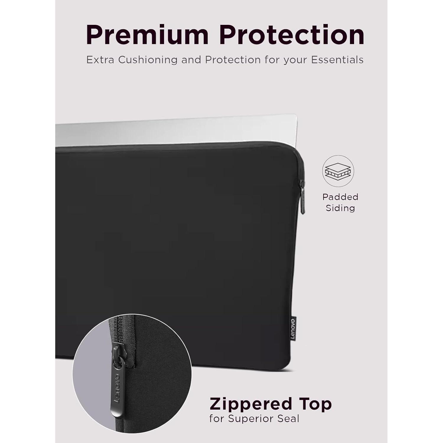 Funda para Laptop Lenovo 11" Neopreno Negro con Cremallera