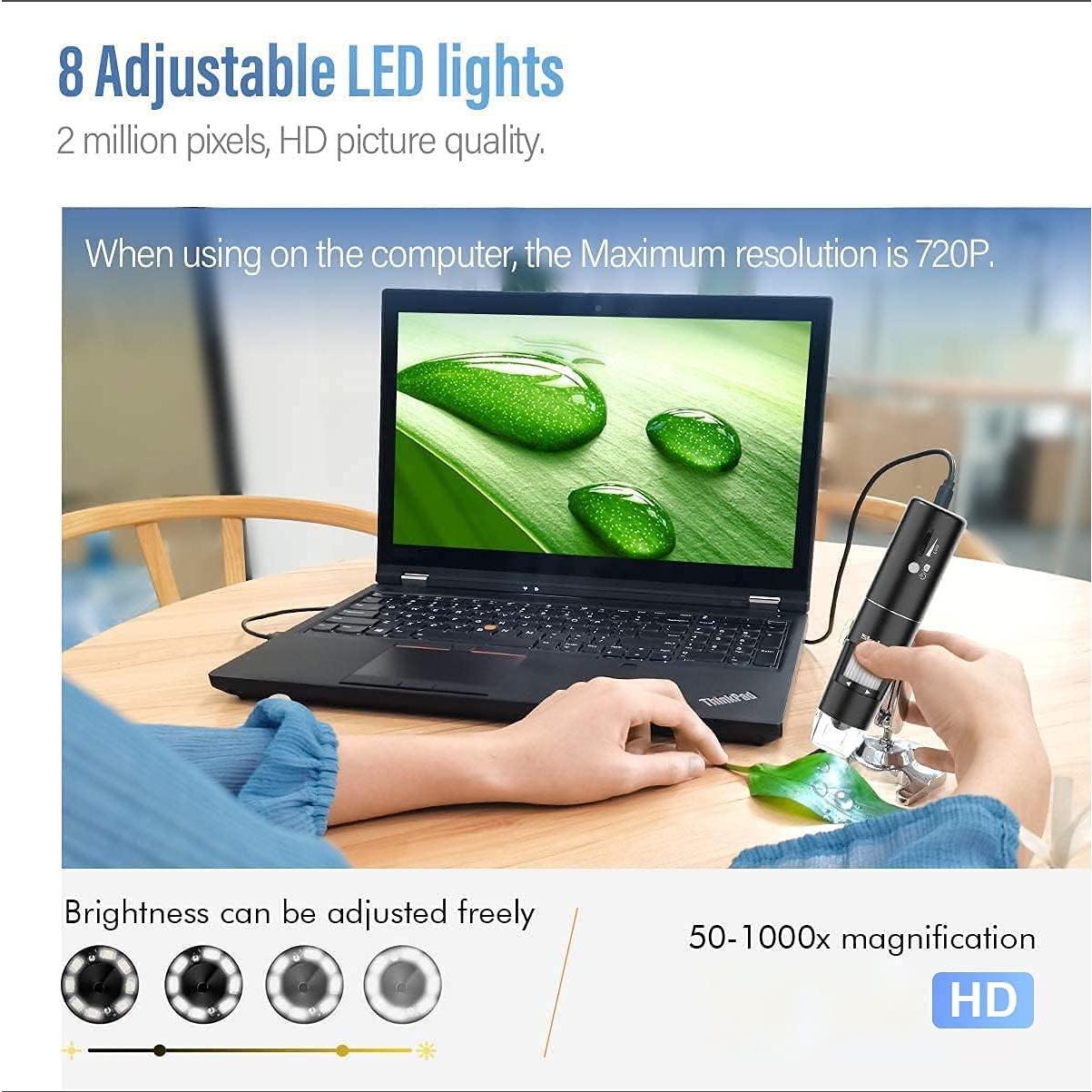 Microscopio Digital Inalámbrico SKYBASIC 50X-1000X HD