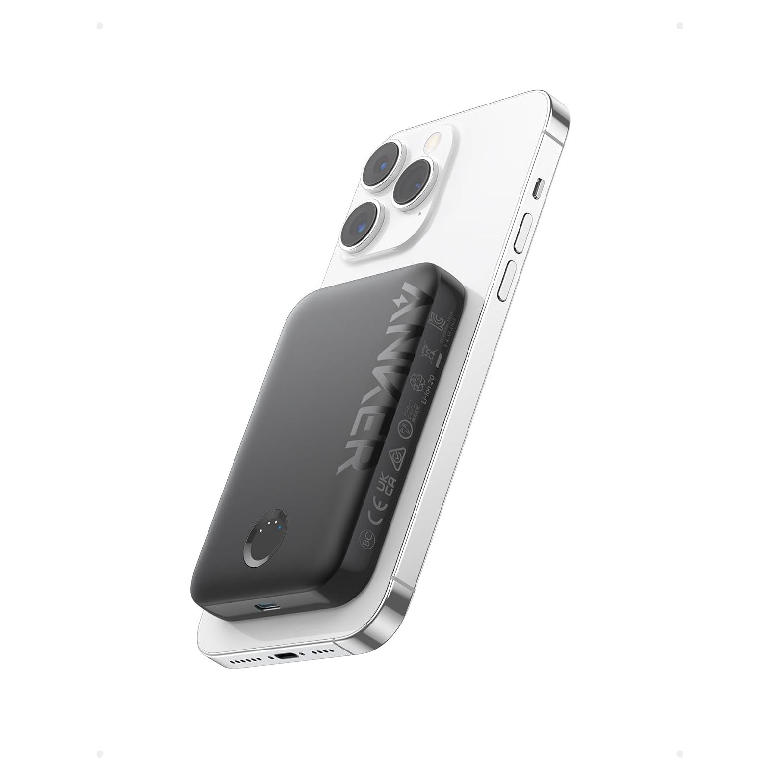 Batería Portátil Inalámbrica Anker 321 MagGo 5000mAh Negro