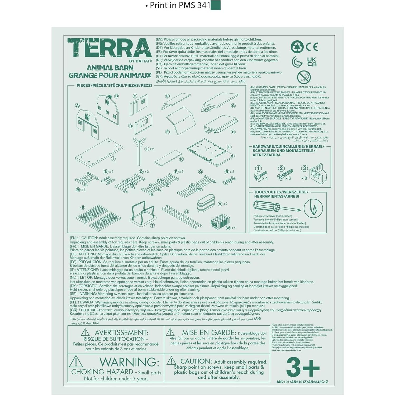 Granero de Madera Terra By Battat - 20 Piezas para Niños