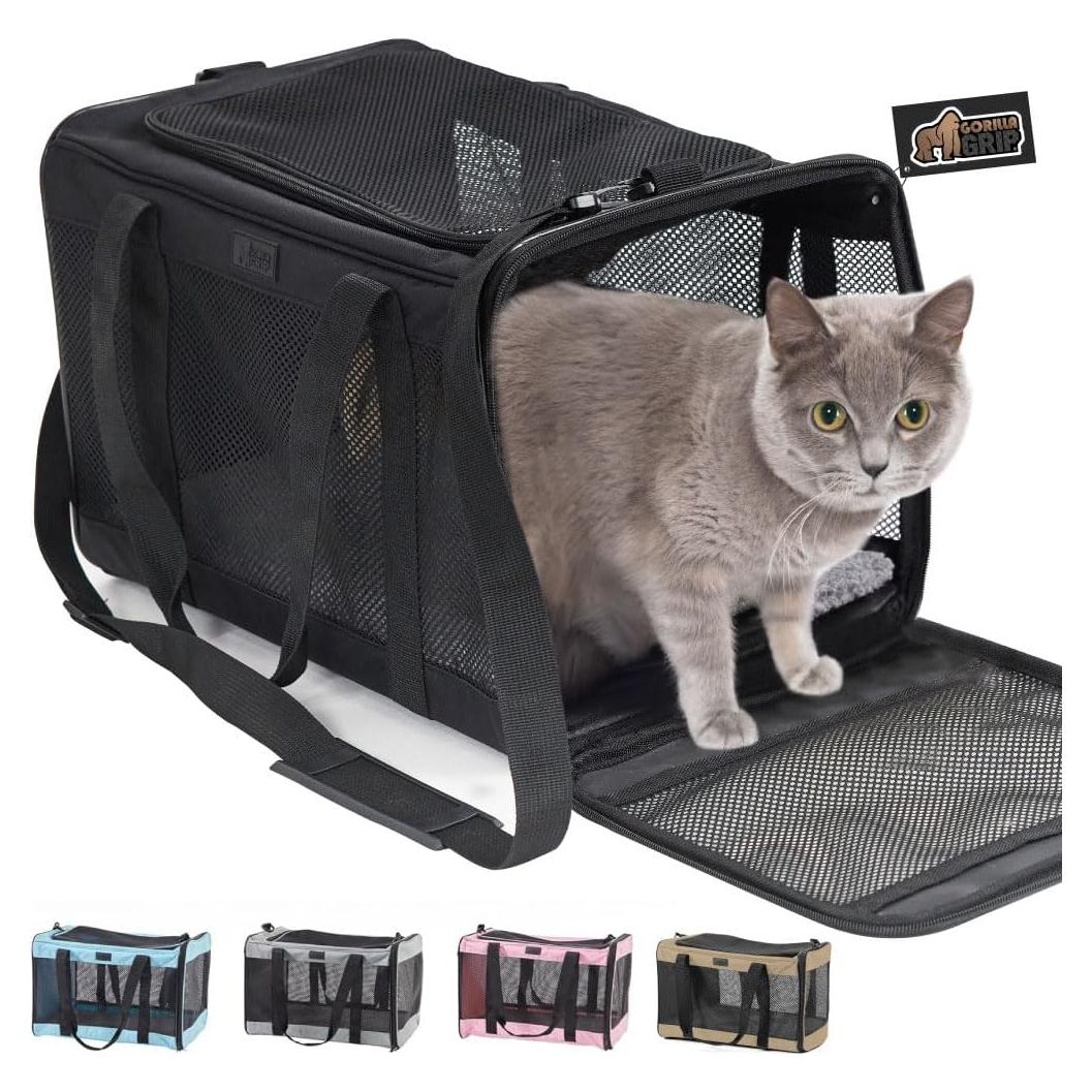 Transportadora GORILLA GRIP para Gatos y Perros Pequeños