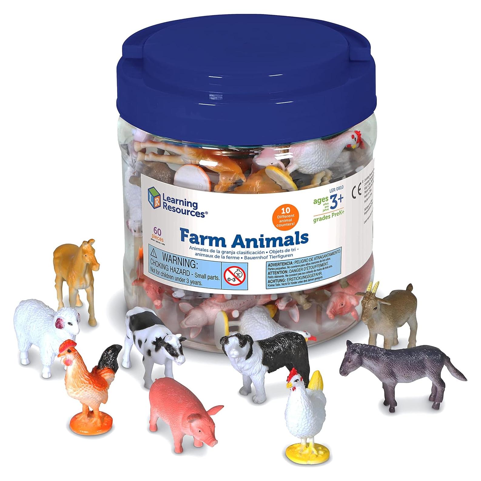 Contadores de Animales de Granja Learning Resources - 60 Piezas