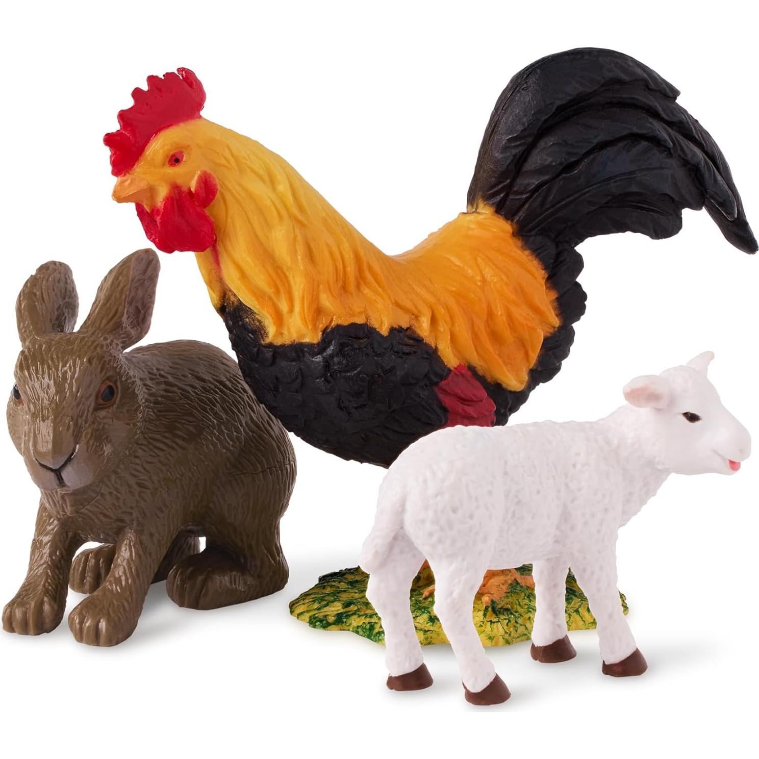 Set de Animales de Granja Terra by Battat - 12 Piezas Realistas