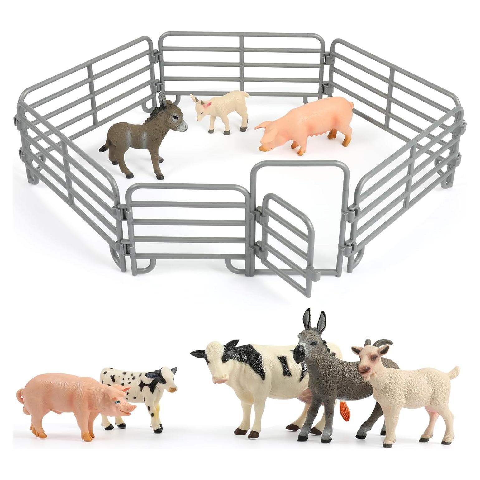 Juguetes de Animales de Granja DuDuMo Set Realista 8 Figuras