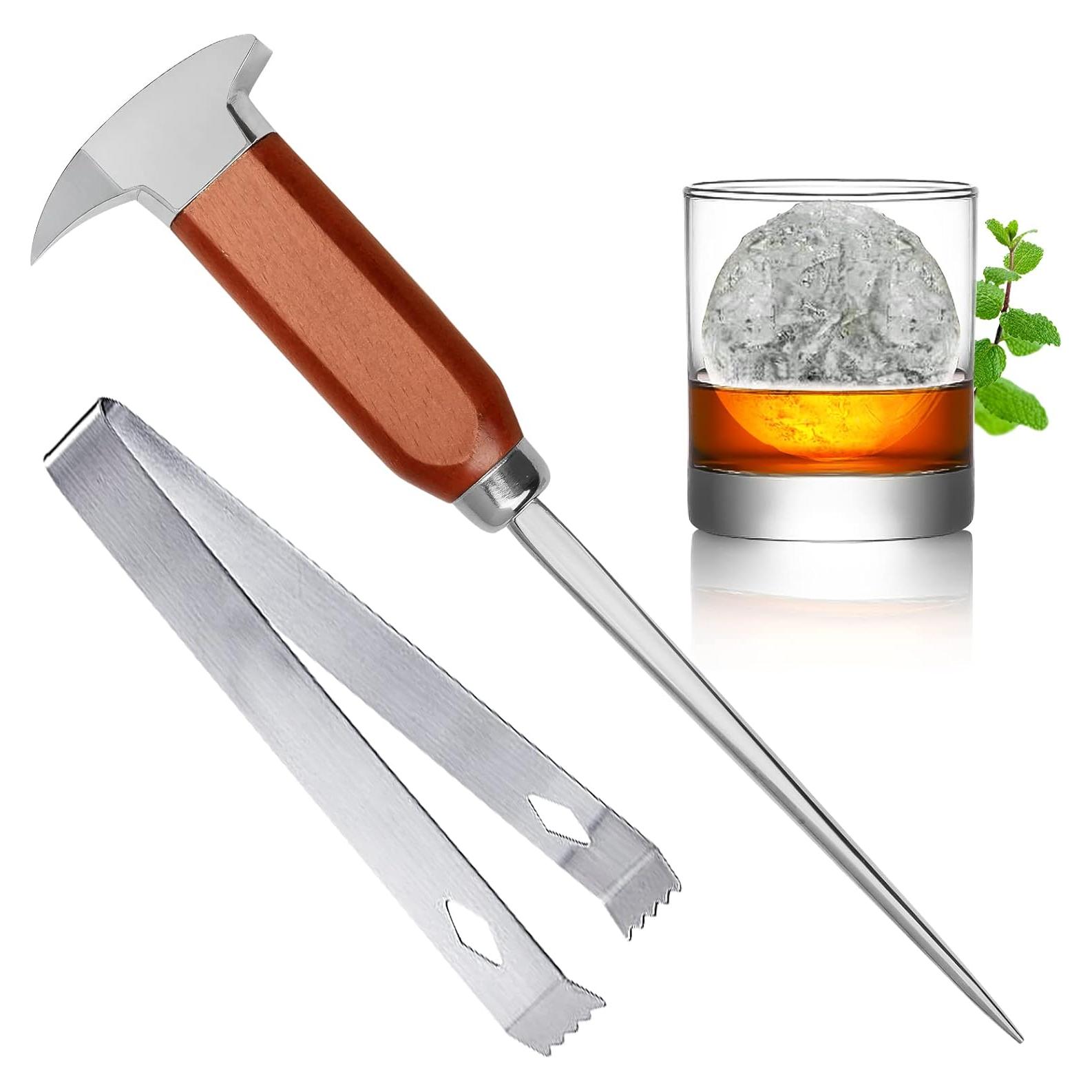 Juego de Pica Hielo y Pinzas SuproBarware Acero Inoxidable 22.86 cm