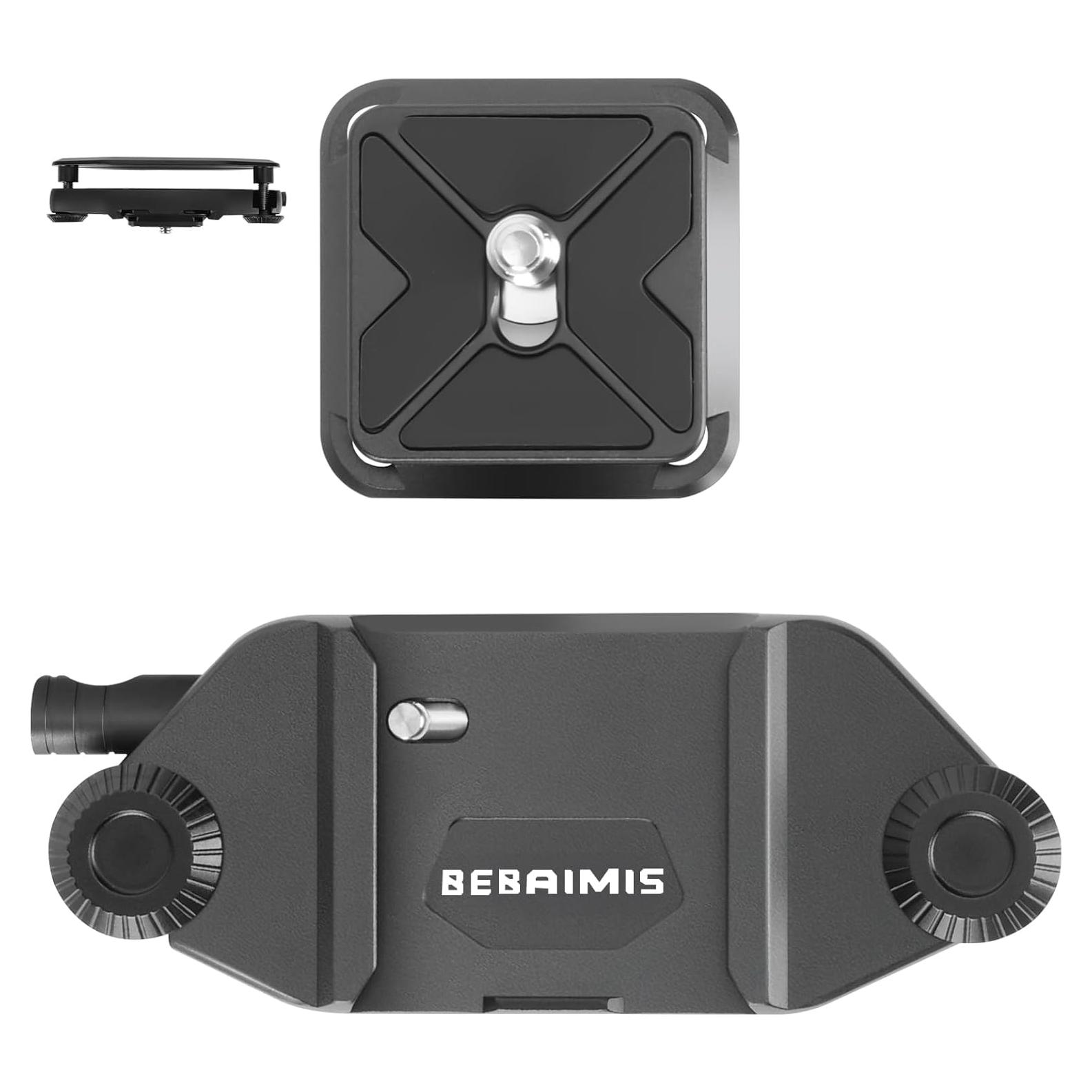 Clip de cámara para mochila Bebaimis B1, liberación rápida, negro