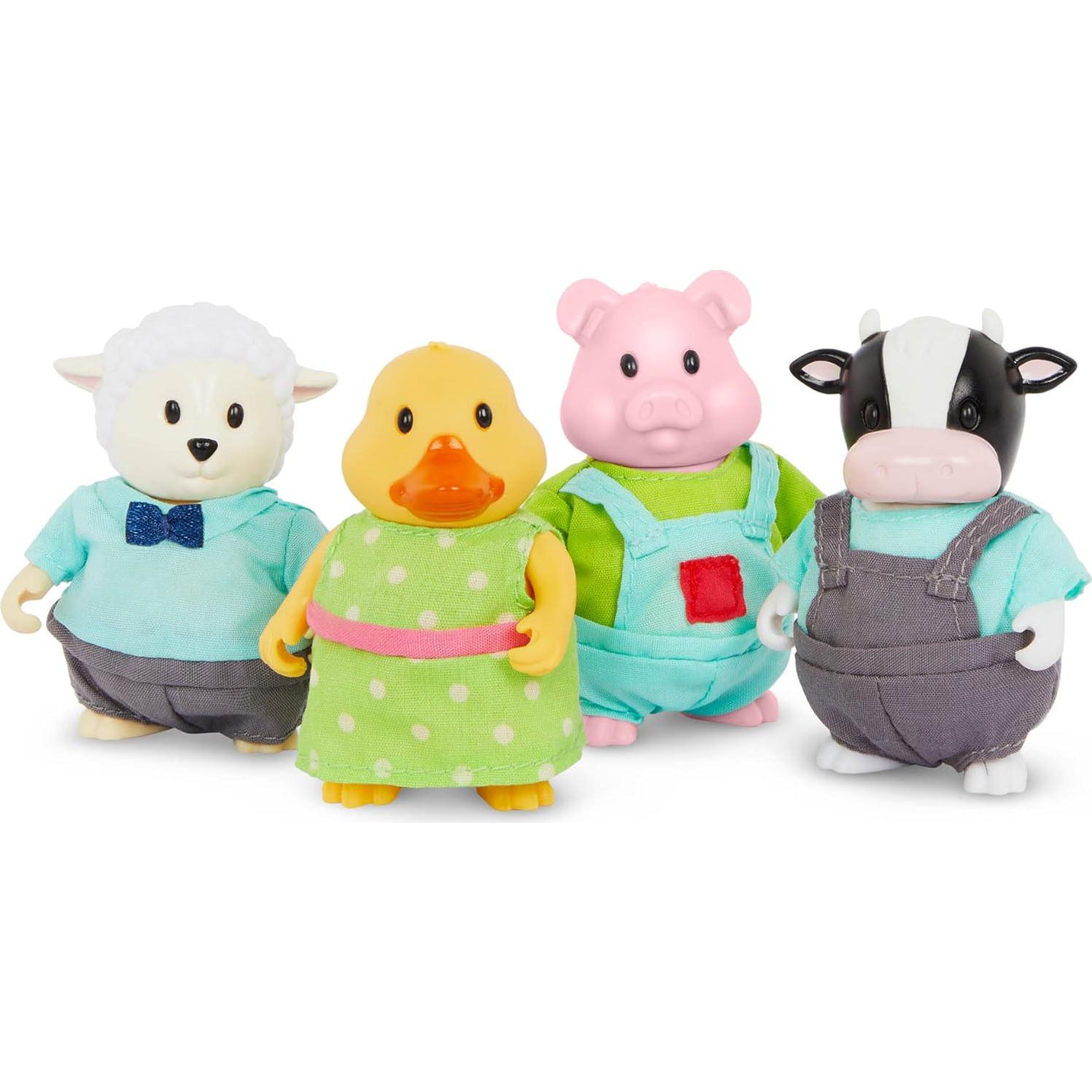 Conjunto de Granja Li'l Woodzeez - 4 Figuras de Animales