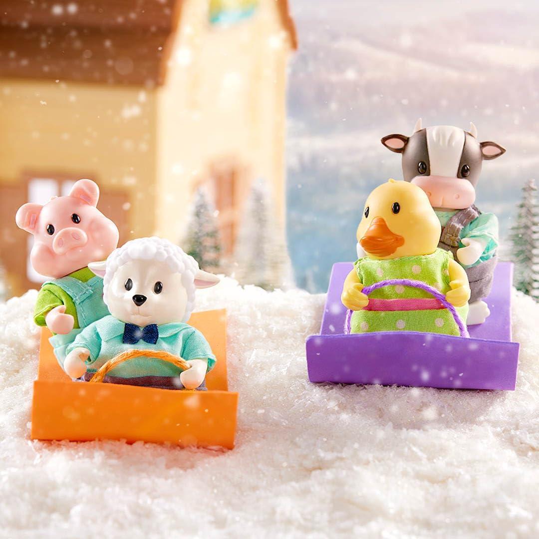 Conjunto de Granja Li'l Woodzeez - 4 Figuras de Animales