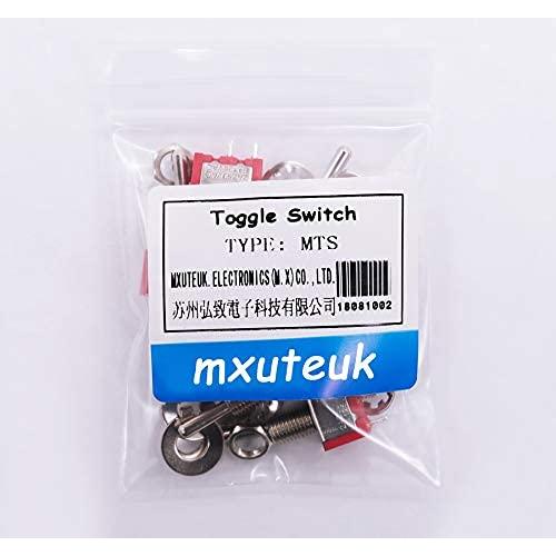 Interruptores Mini Toggle SPST mxuteuk 8Pcs 6A 125V 2Pines