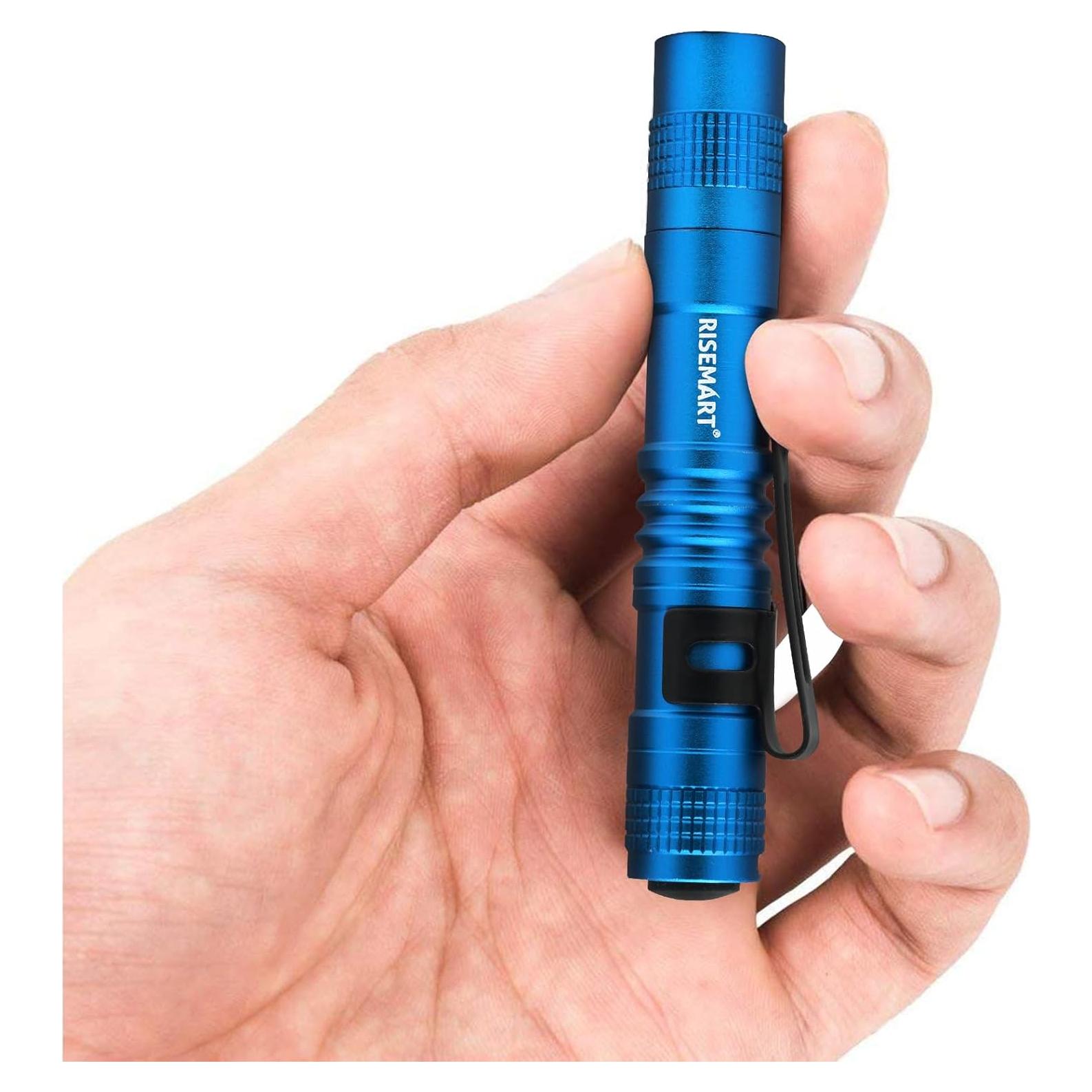 Linterna LED Ultra Brillante RISEMART 100 Lúmenes Mini Azul