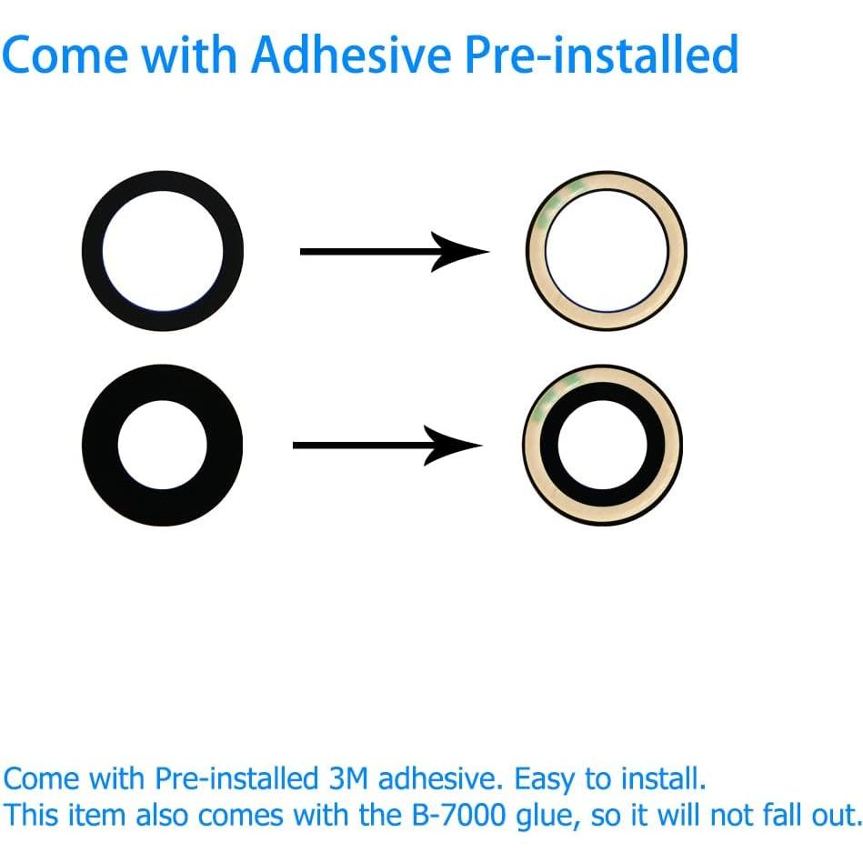 Lente de Cristal de Cámara Trasera Vimour para iPhone 12 - 2 Juegos