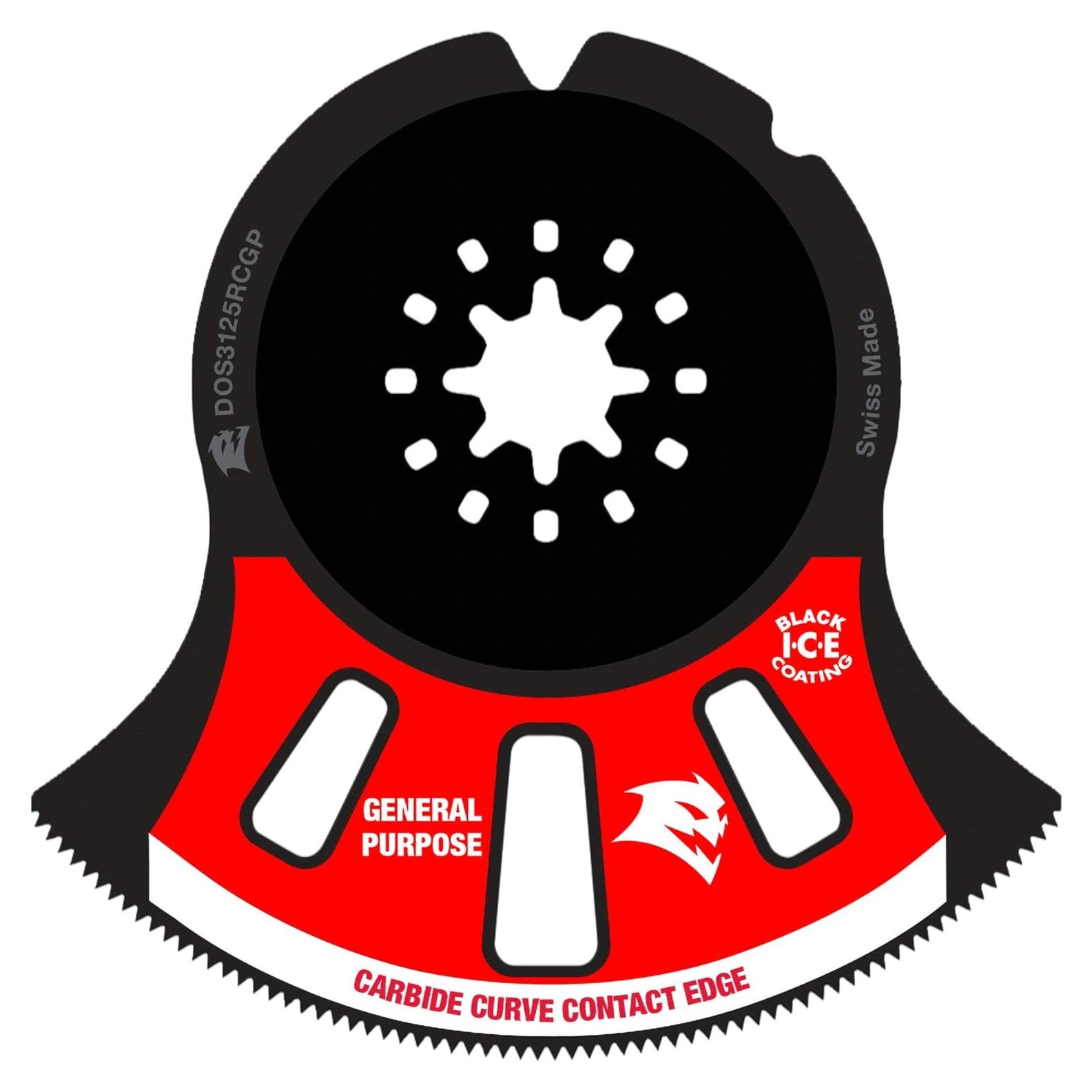 Cuchilla oscilante de carburo Diablo 3-1/8" Starlock para cortes generales