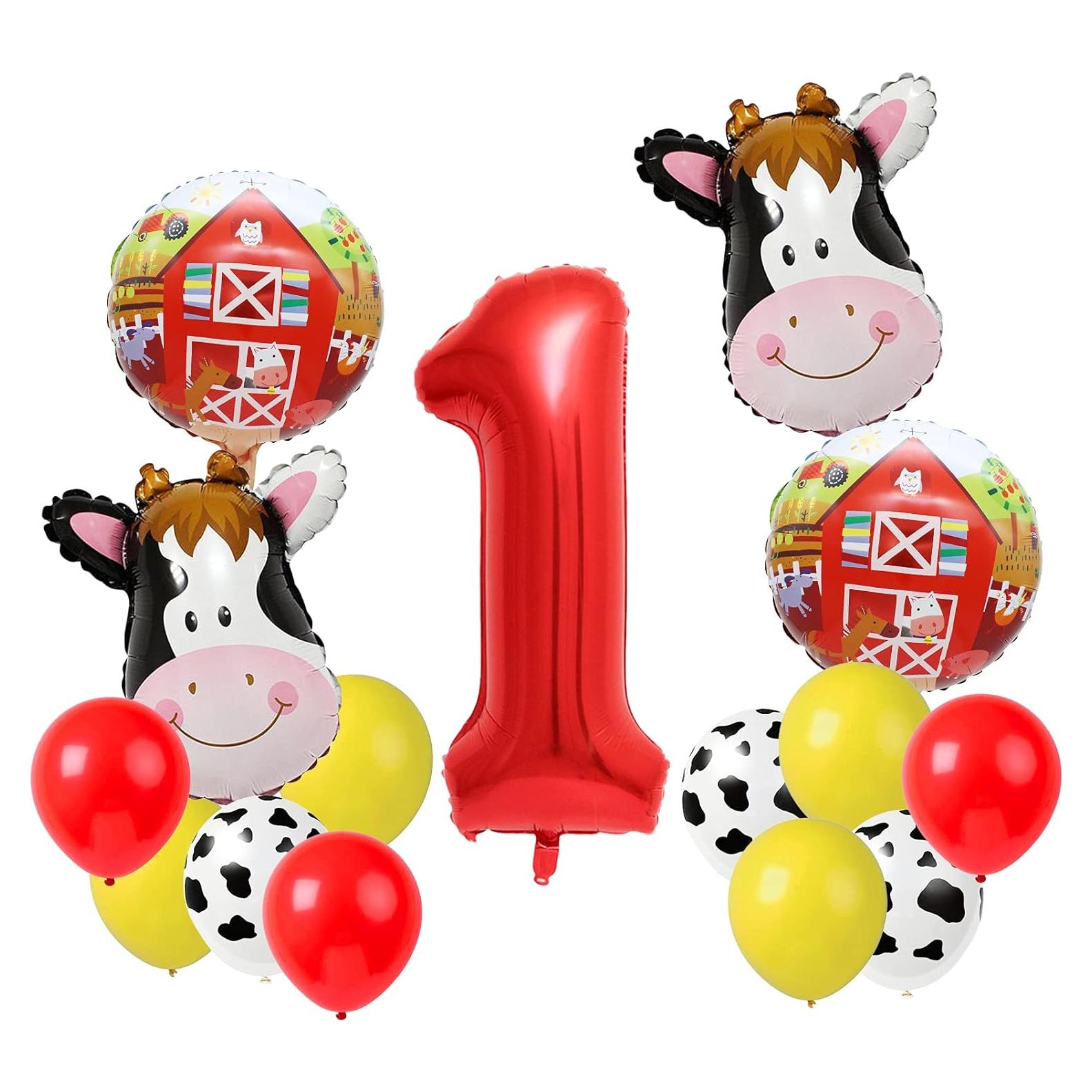 Globos de Vaca Flballoon para Fiesta de Cumpleaños 1 Año