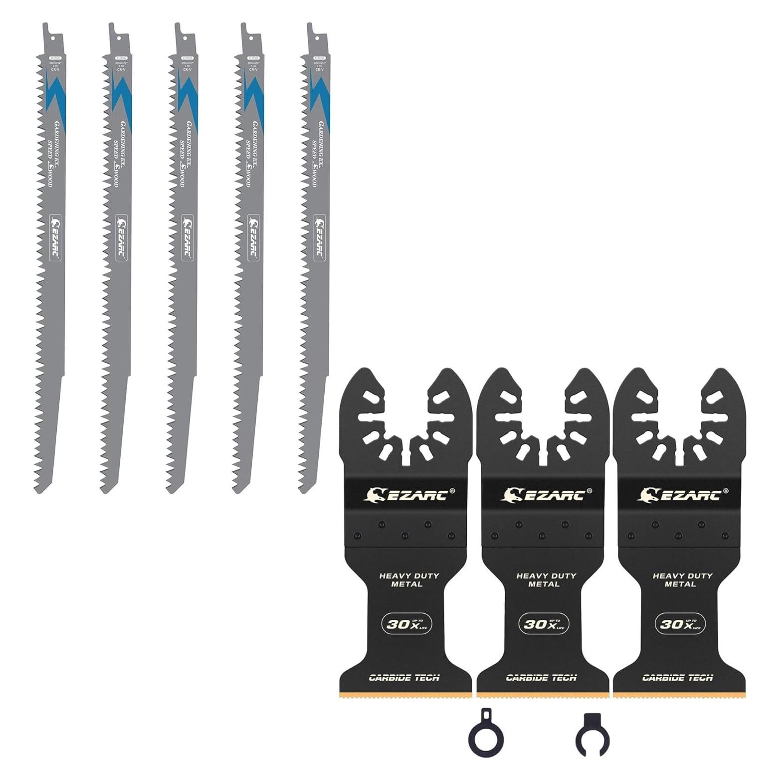 Hoja de sierra recíproca para poda EZARC 30.48 cm 6TPI + 3 hojas oscilantes