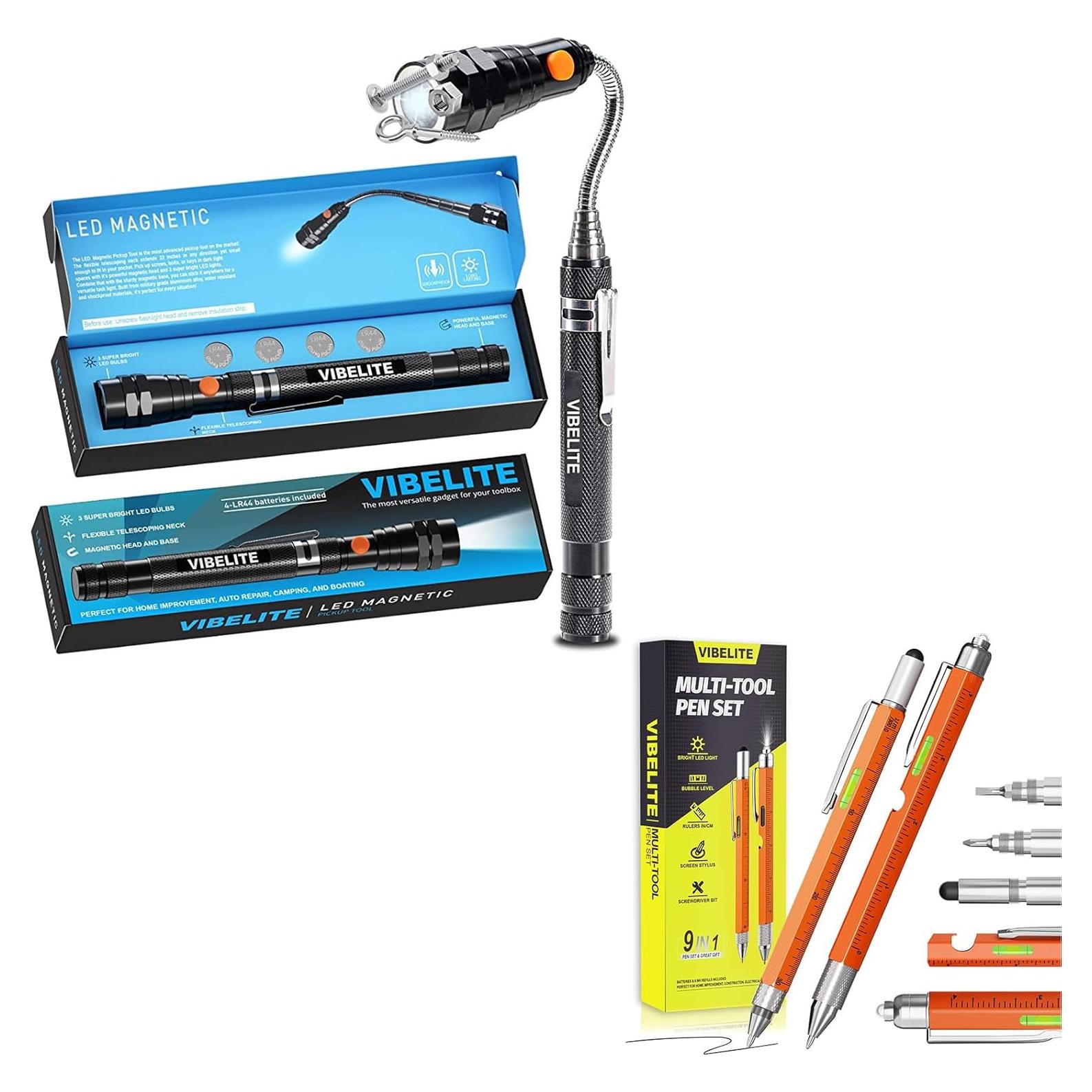 Linterna Magnética Extensible 2 en 1 con LED y Destornillador