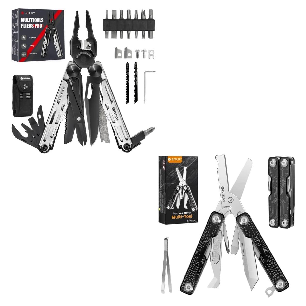 Multiherramienta BIBURY Pro con Alicates y Mini Tijeras