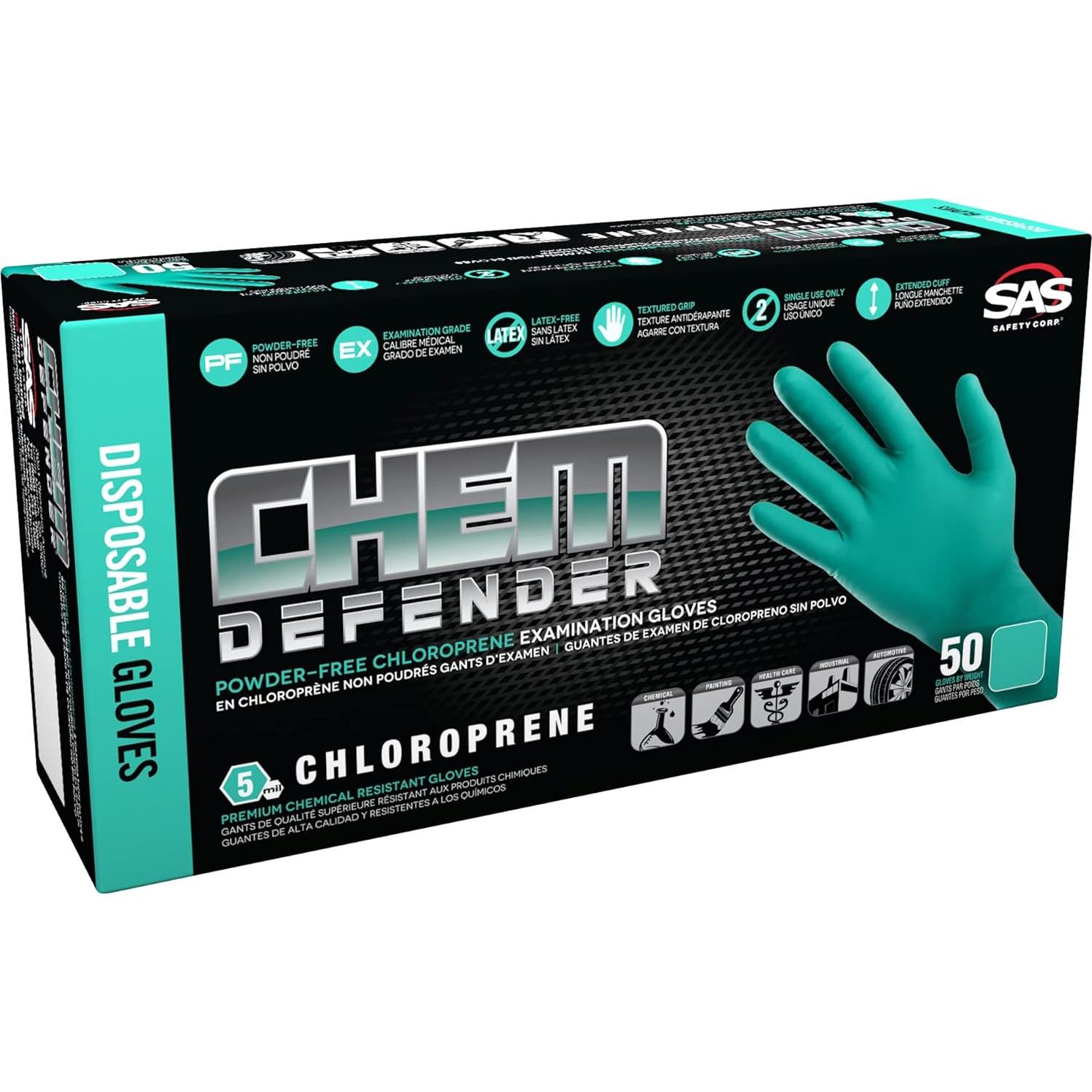 Guantes Desechables de Cloropreno SAS 66594 - 500 Unidades XL