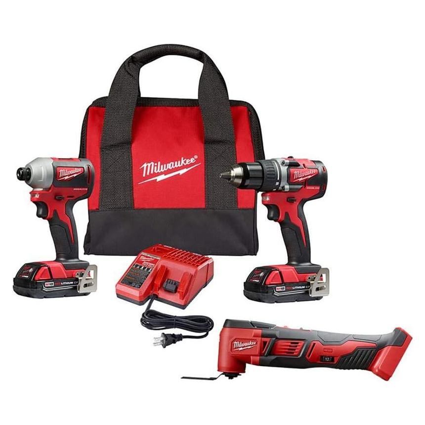 Juego de Herramientas Inalámbricas Milwaukee M18 3 Piezas