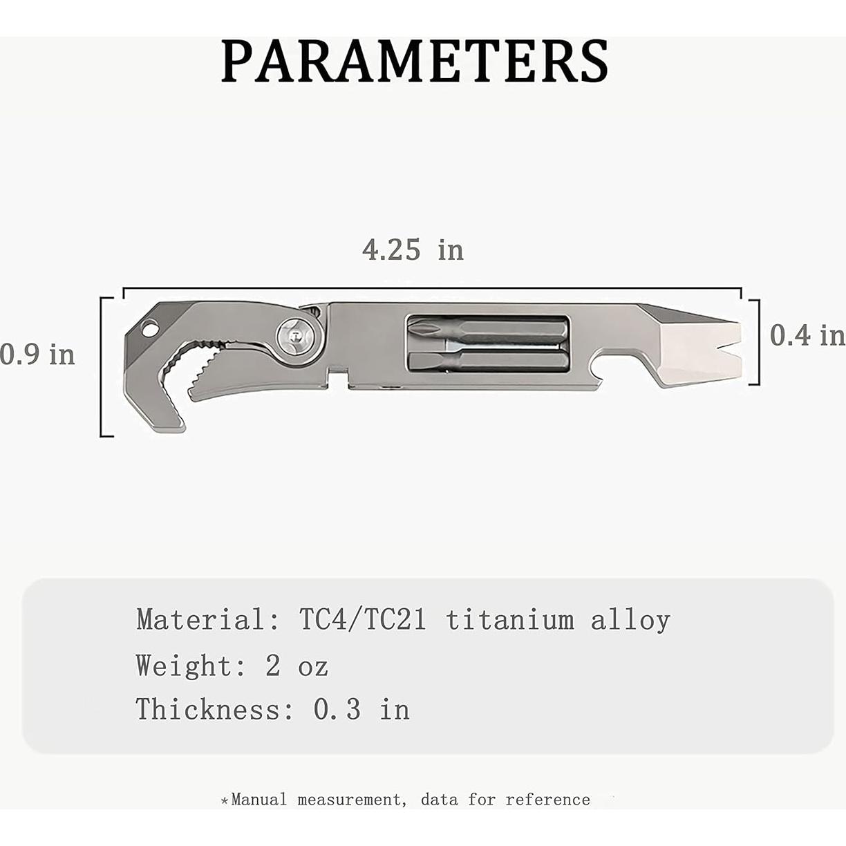 Barra Multifuncional EDC ResafeLy de Titanio 10.8 cm
