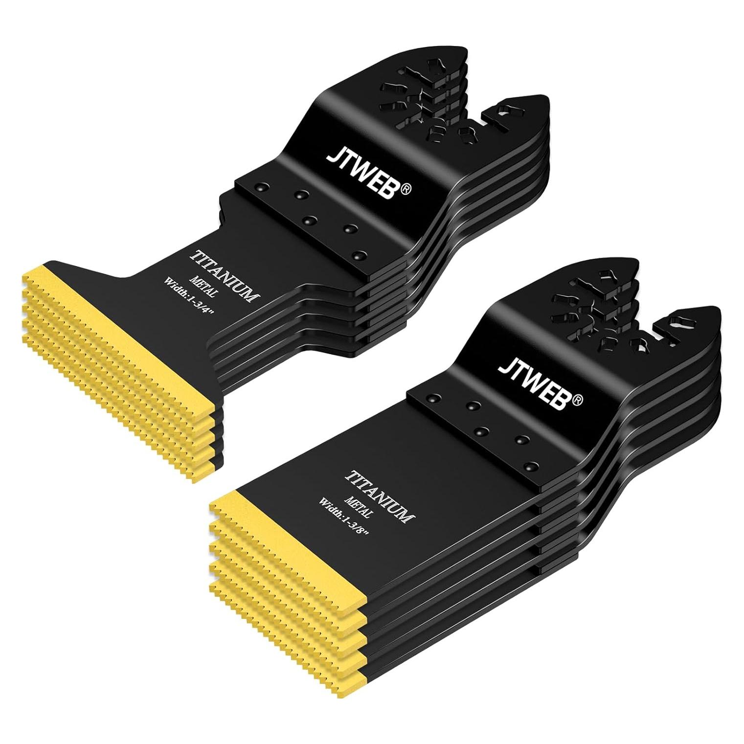 Cuchillas Oscilantes de Titanio JTWEB 10PC para Metal y Madera