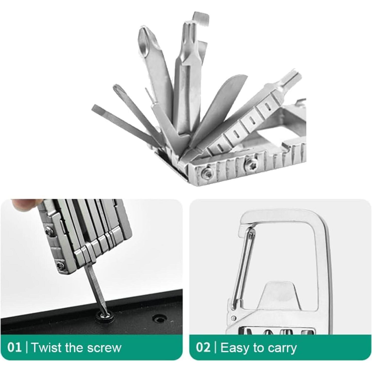 Multiherramienta 12 en 1 RandJ de Acero Inoxidable Compacta