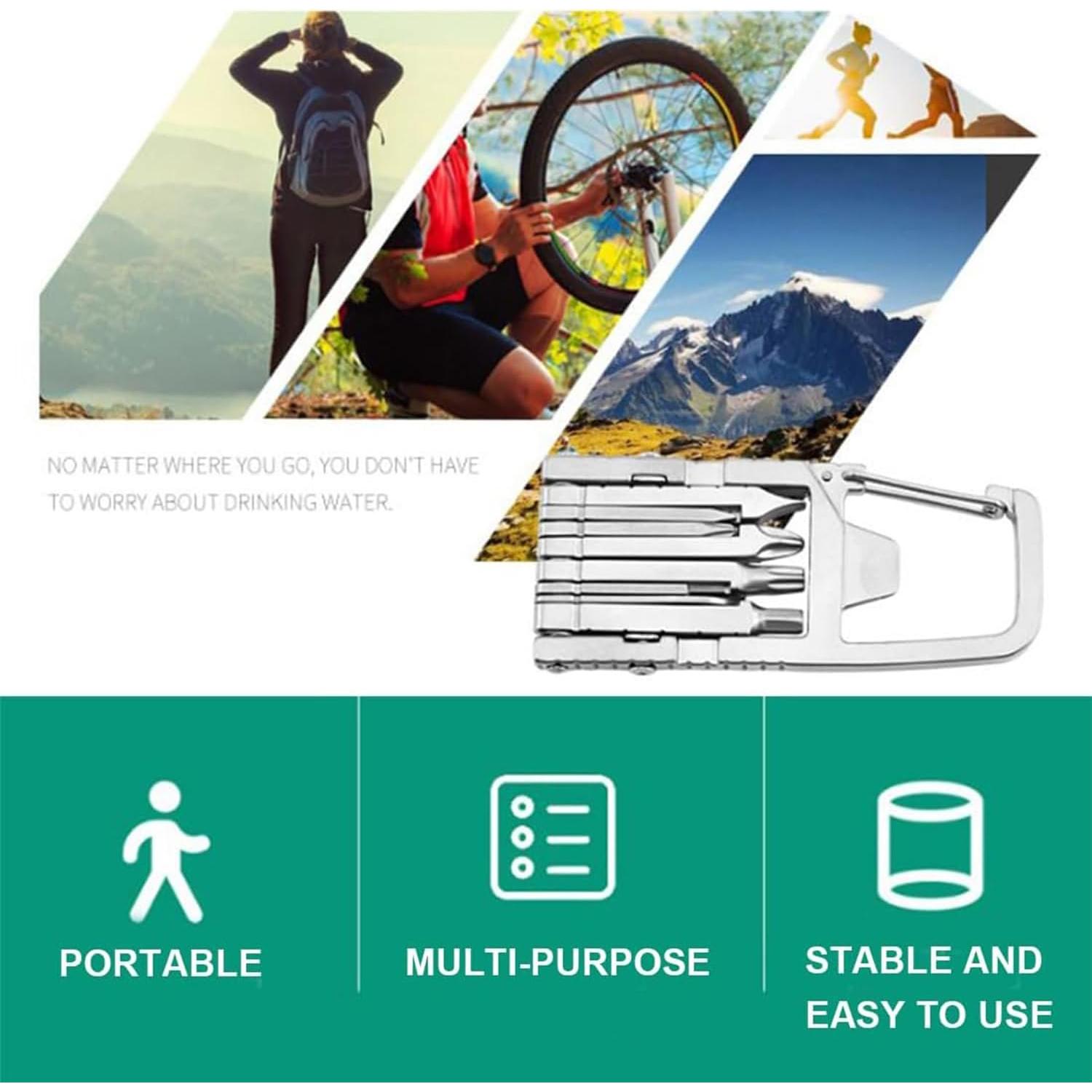 Multiherramienta 12 en 1 RandJ de Acero Inoxidable Compacta