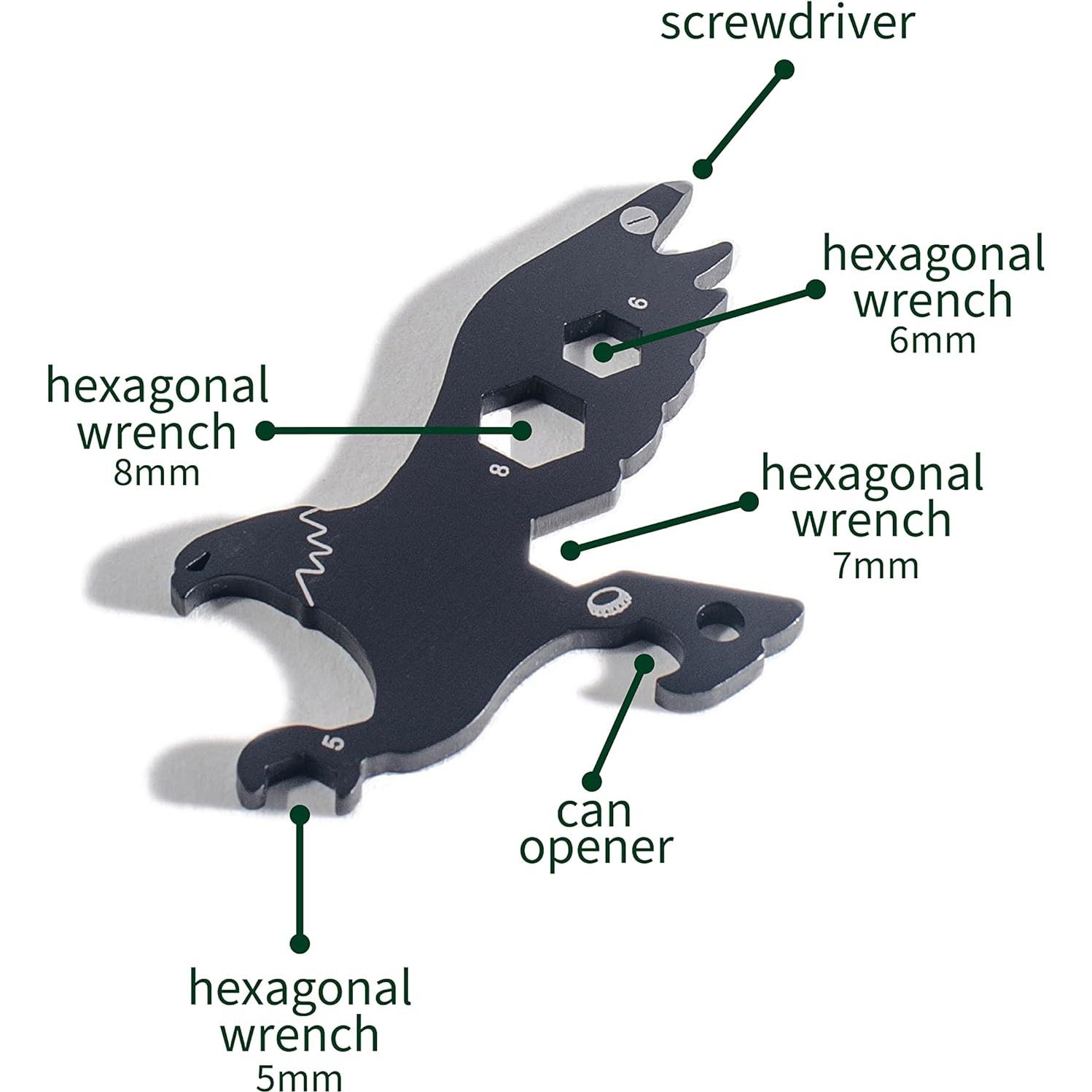 Multiherramienta Llavero PMR EXPORTS Águila y Llave - 2 Piezas