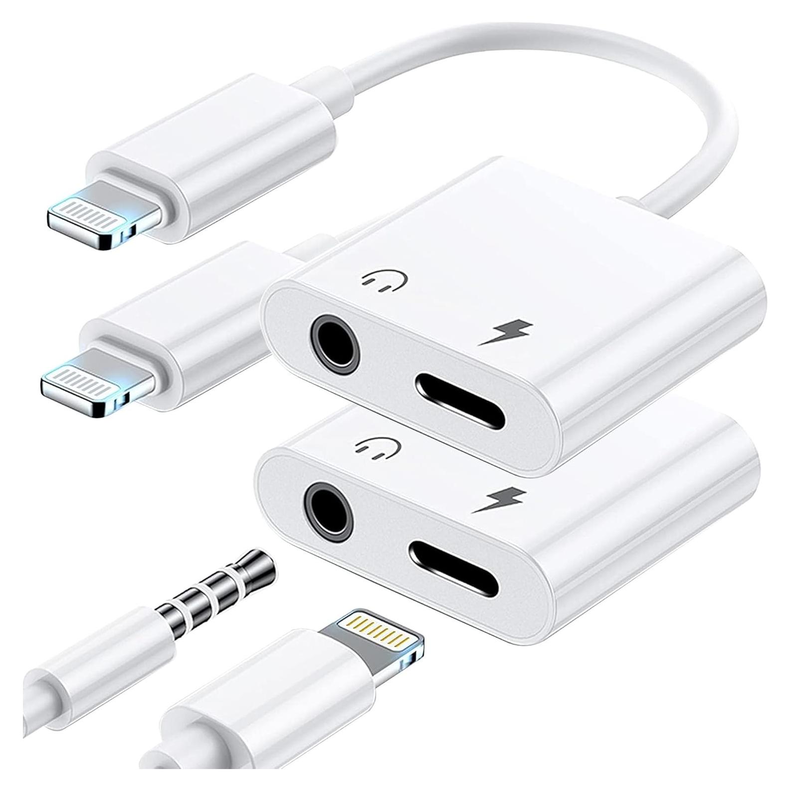 Adaptador de Auriculares Lightning a 3.5mm LIEZHUA 2 Paquetes