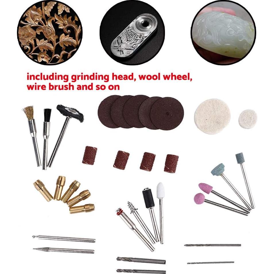 Kit de Mini Herramienta Rotativa Inalámbrica BORDSTRACT 34 Piezas