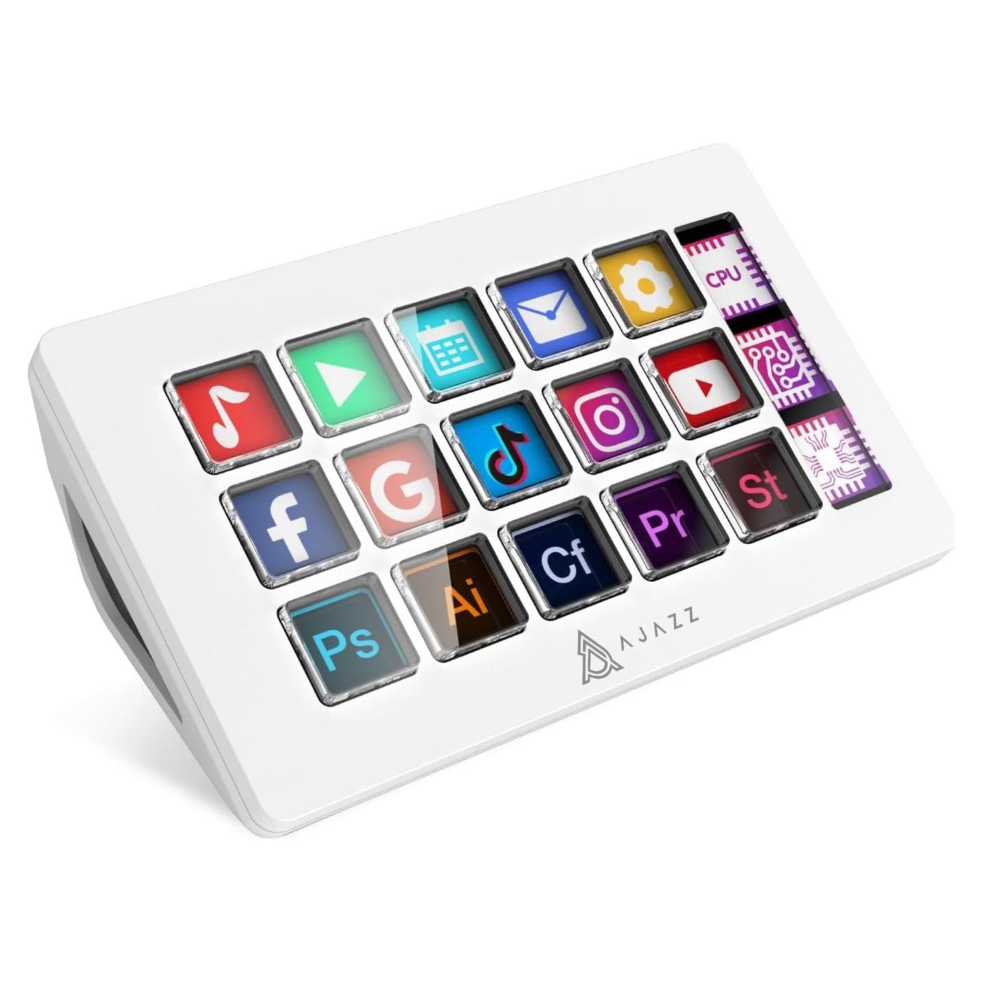 Controlador de Transmisión AKP153 MANBASNAKE 15 Teclas Macro Blanco