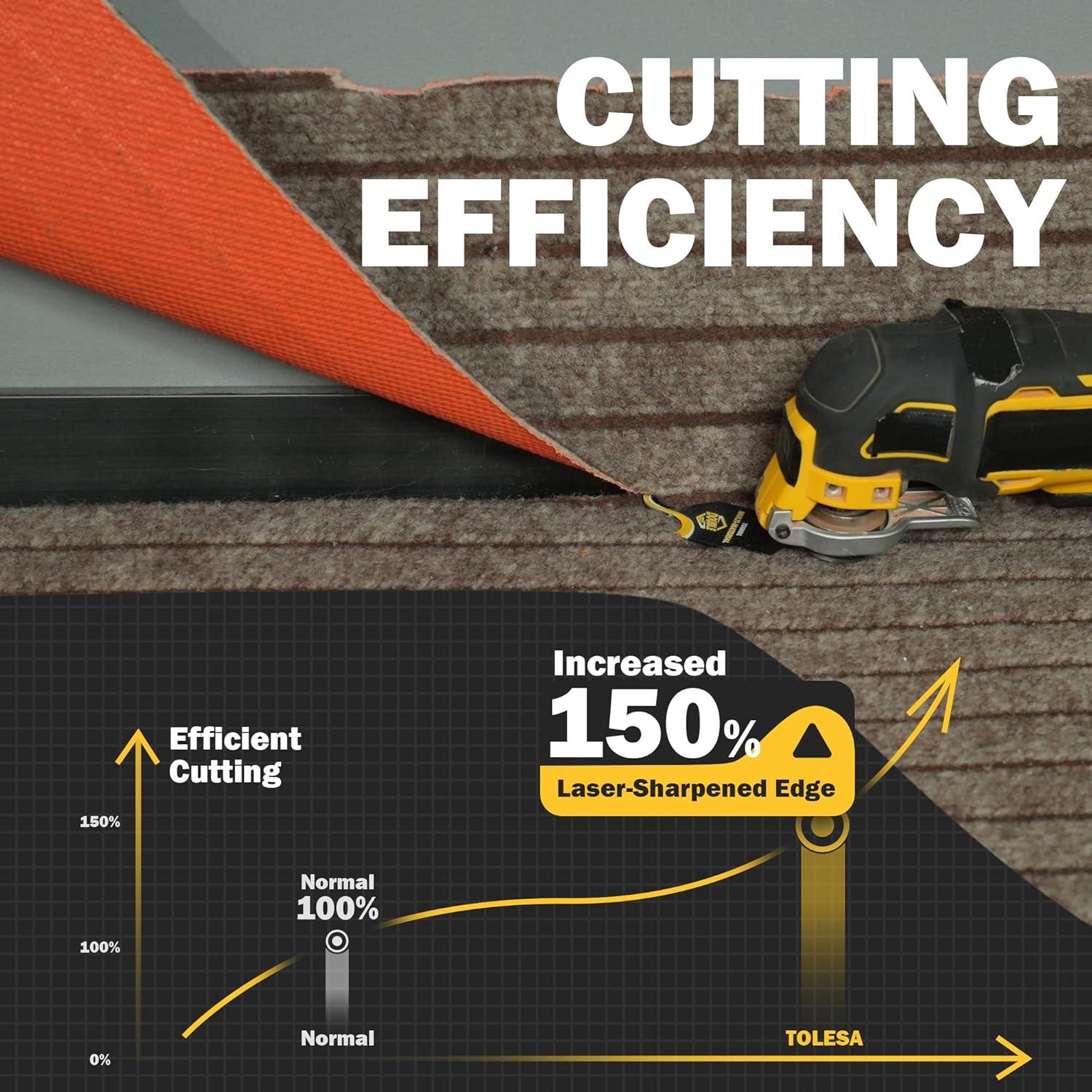 Hojas de Cuchillo de Gancho TOLESA 5 PCS para Herramienta Oscilante