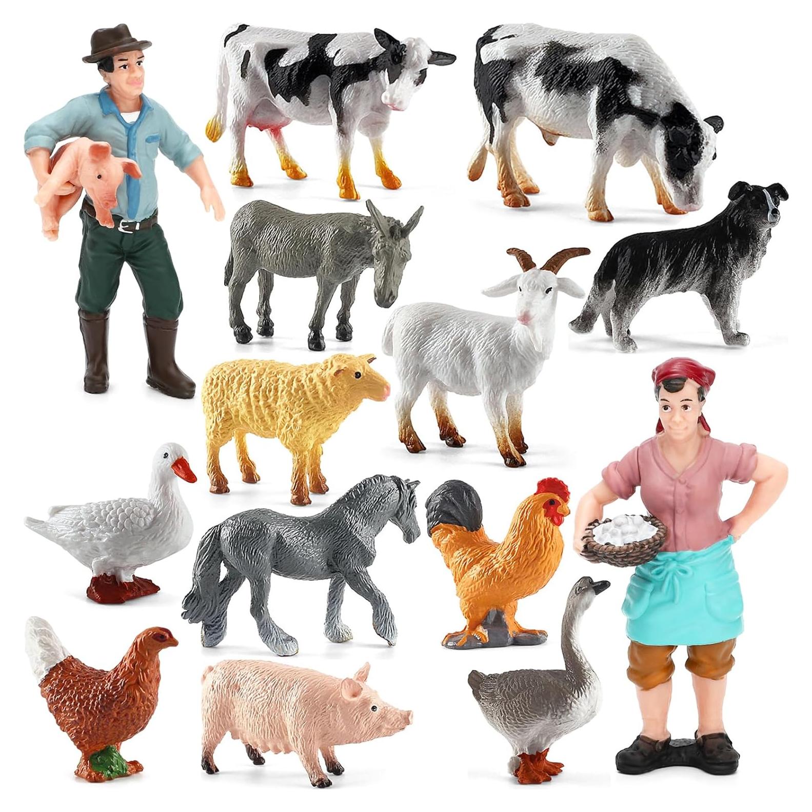 Figuras de Animales de Granja ONEST 14 Piezas Juguetes