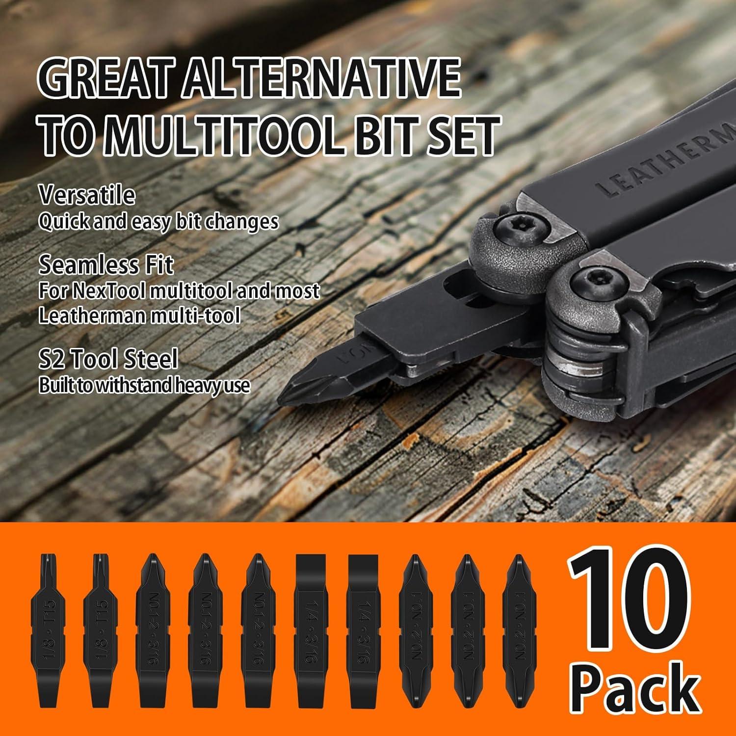 NexTool 10 Bits Doble Punta Destornillador Acero S2