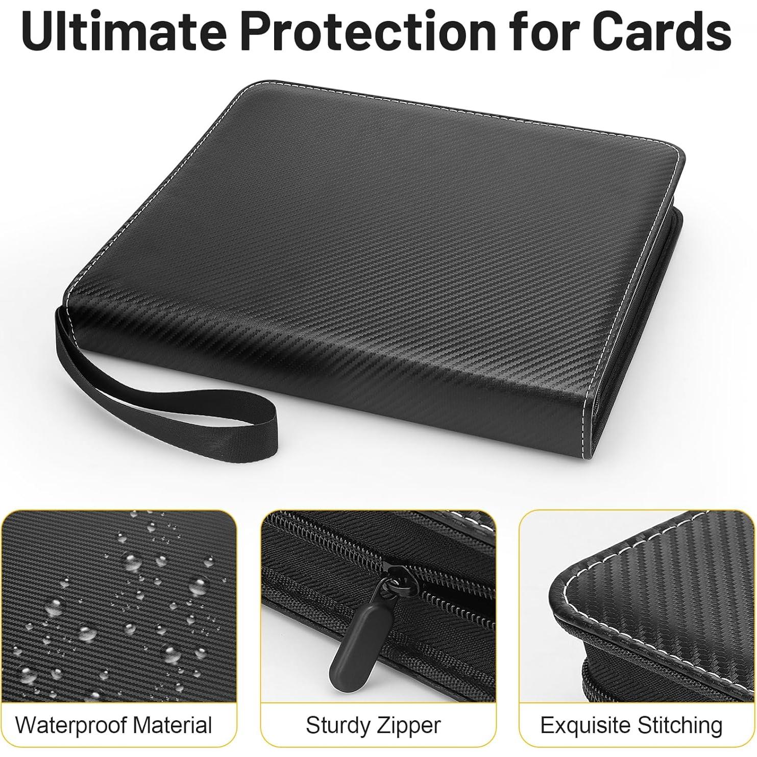 Carpeta de Tarjetas Coleccionables HYMENEX 900 Bolsillos Negra