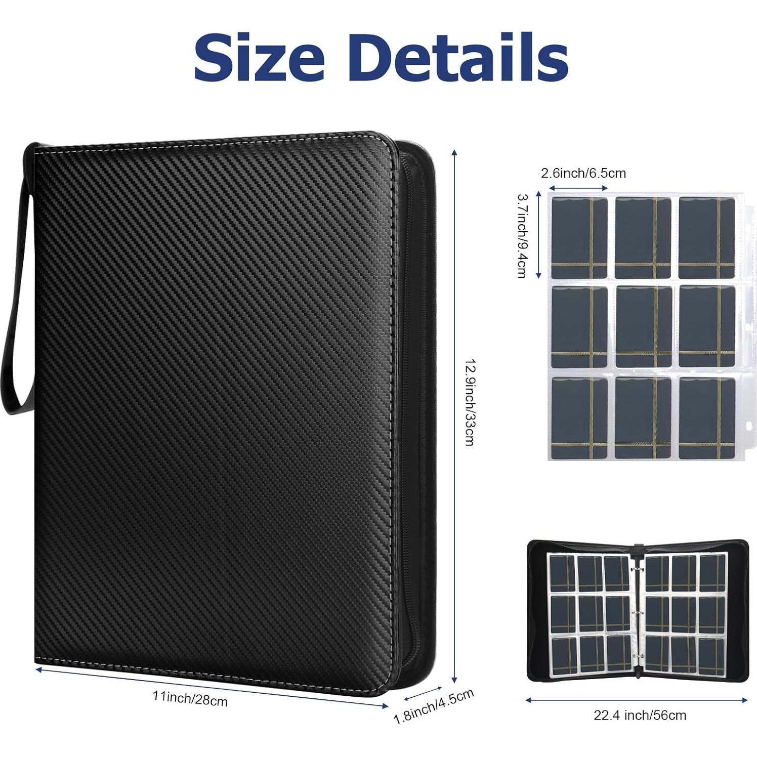 Carpeta de Tarjetas Coleccionables HYMENEX 900 Bolsillos Negra