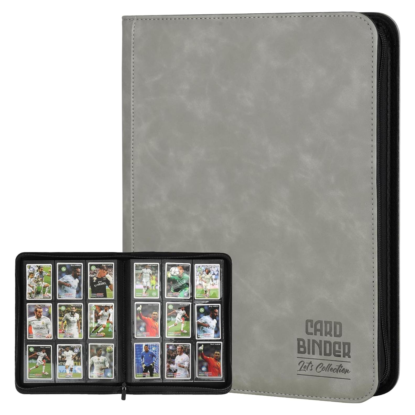 Carpeta de Cartas Arkeiliy 540 Bolsillos PU Gris