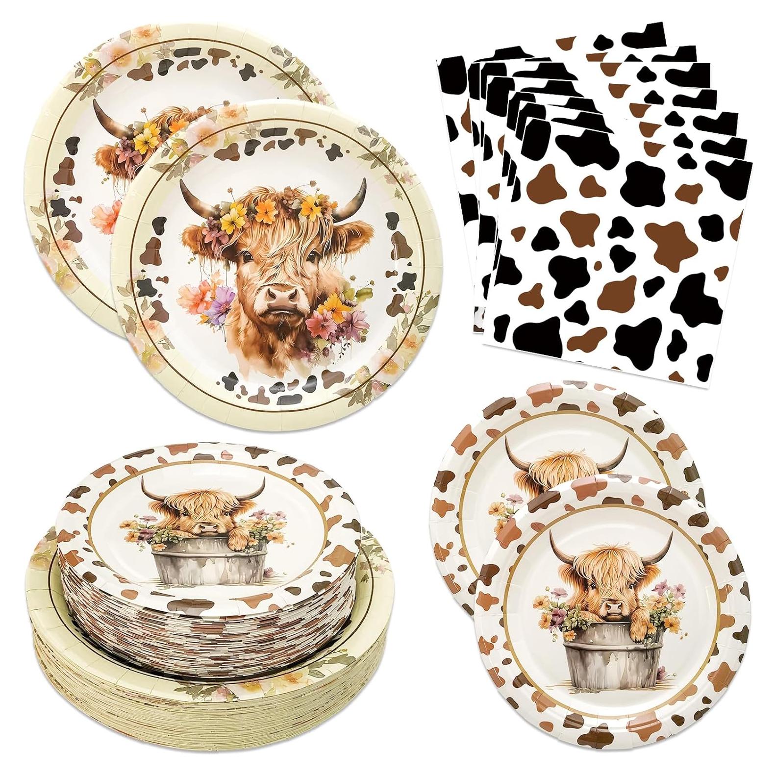 Kit de Fiesta de Vaca Osonm 180 Piezas para 60 Personas