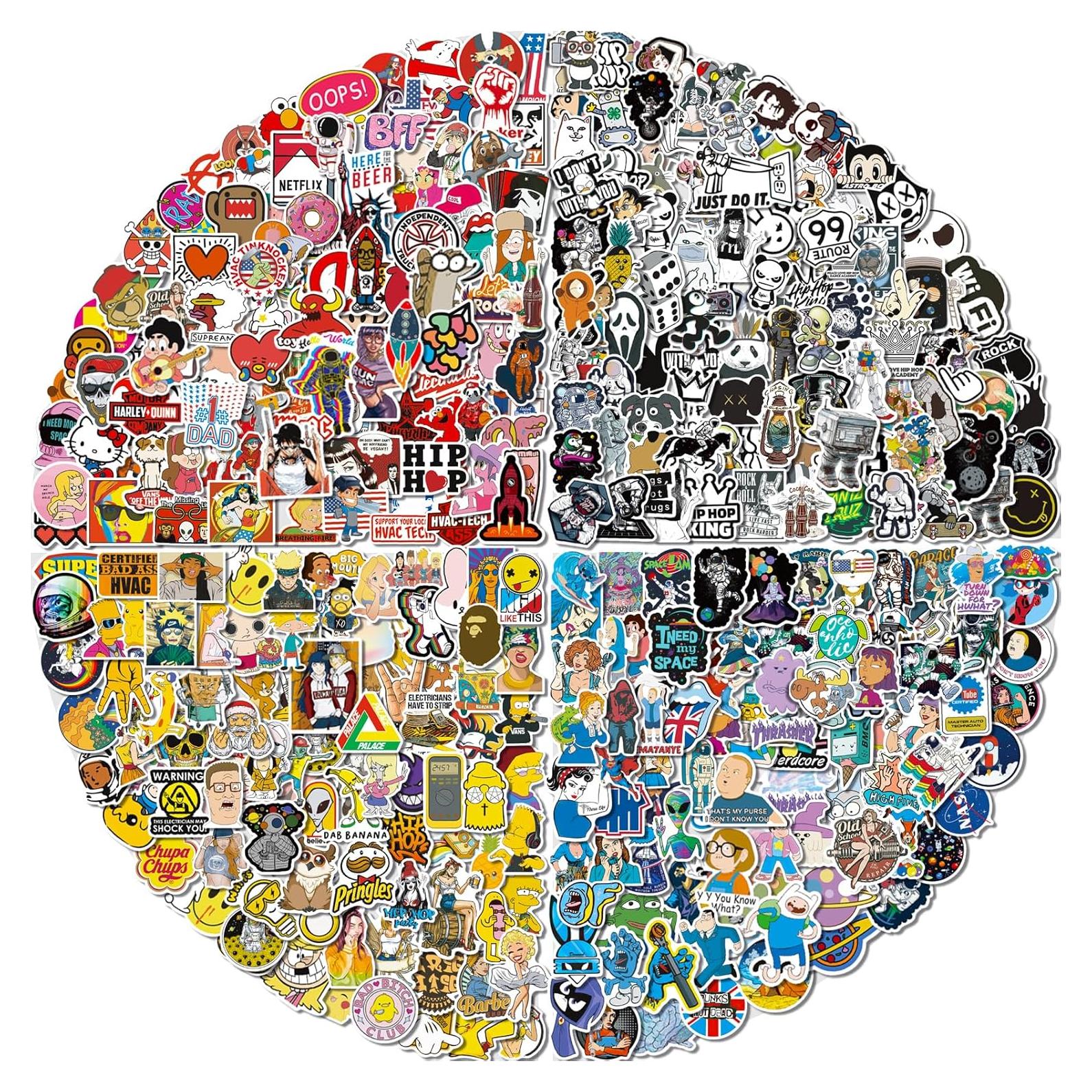 Paquete de Stickers Geniales Arme 400 Piezas Vinilo Impermeable