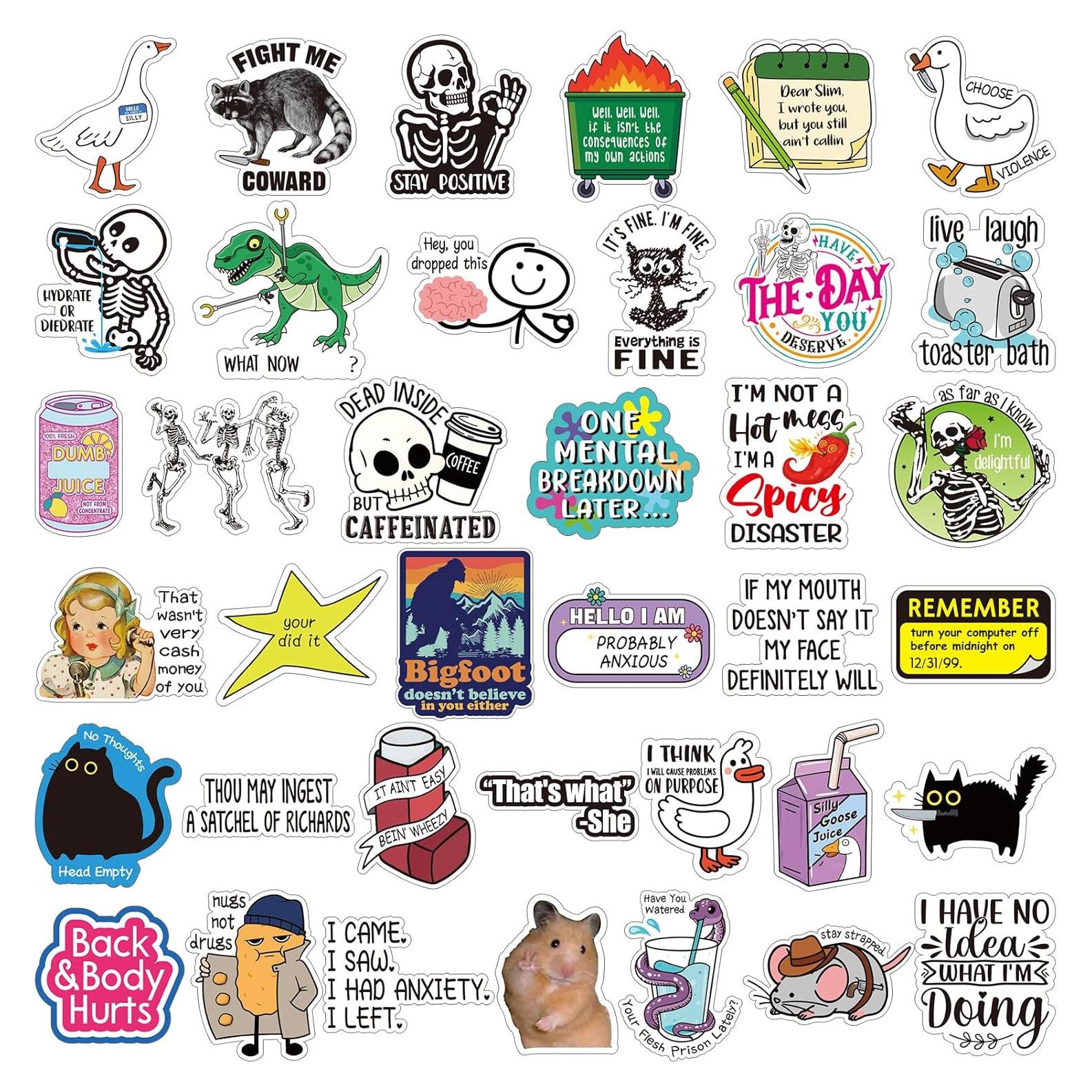 400 Pegatinas Divertidas Chivertion Impermeables para Adultos