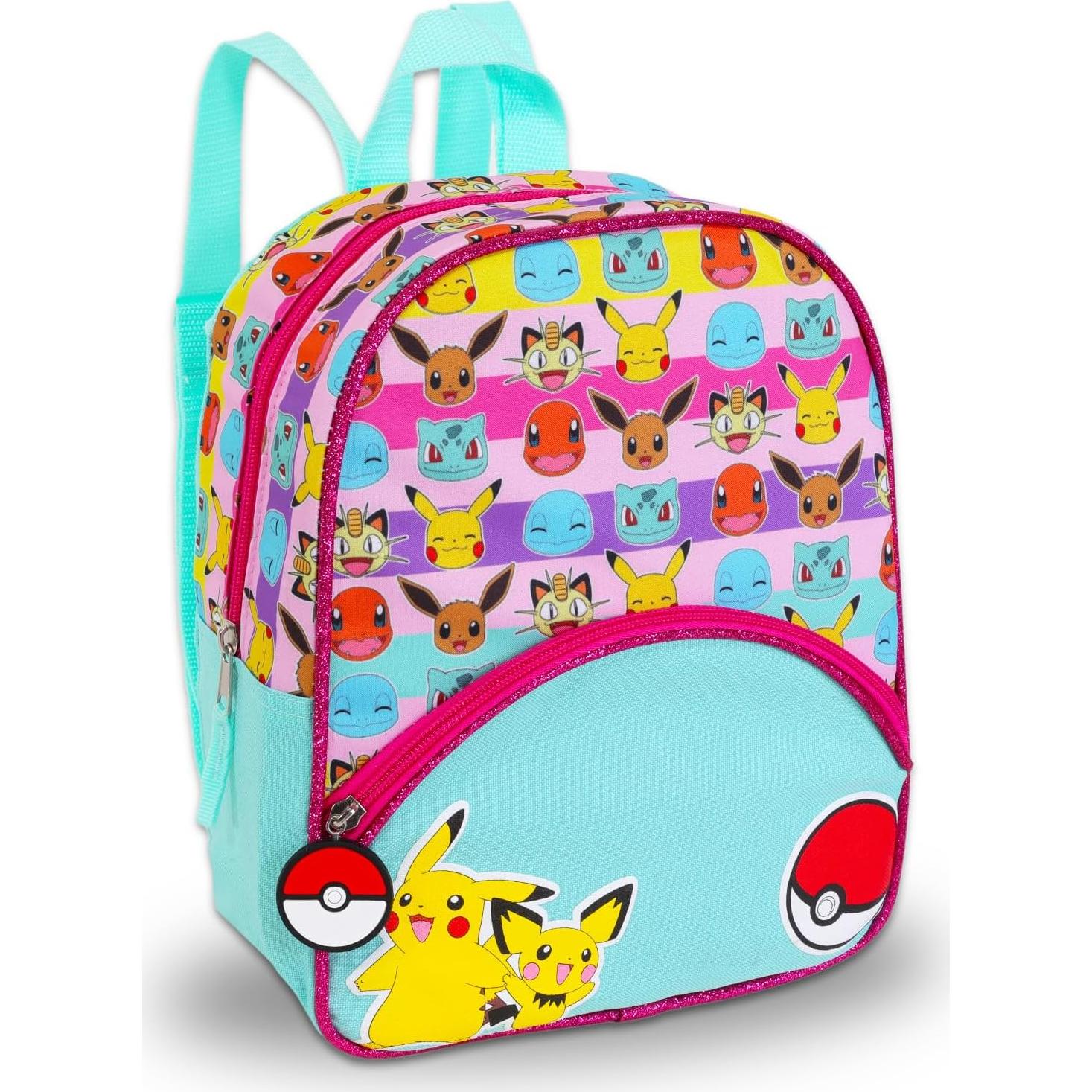 Mochila Mini Pokemon 28 cm con Botella y Accesorios