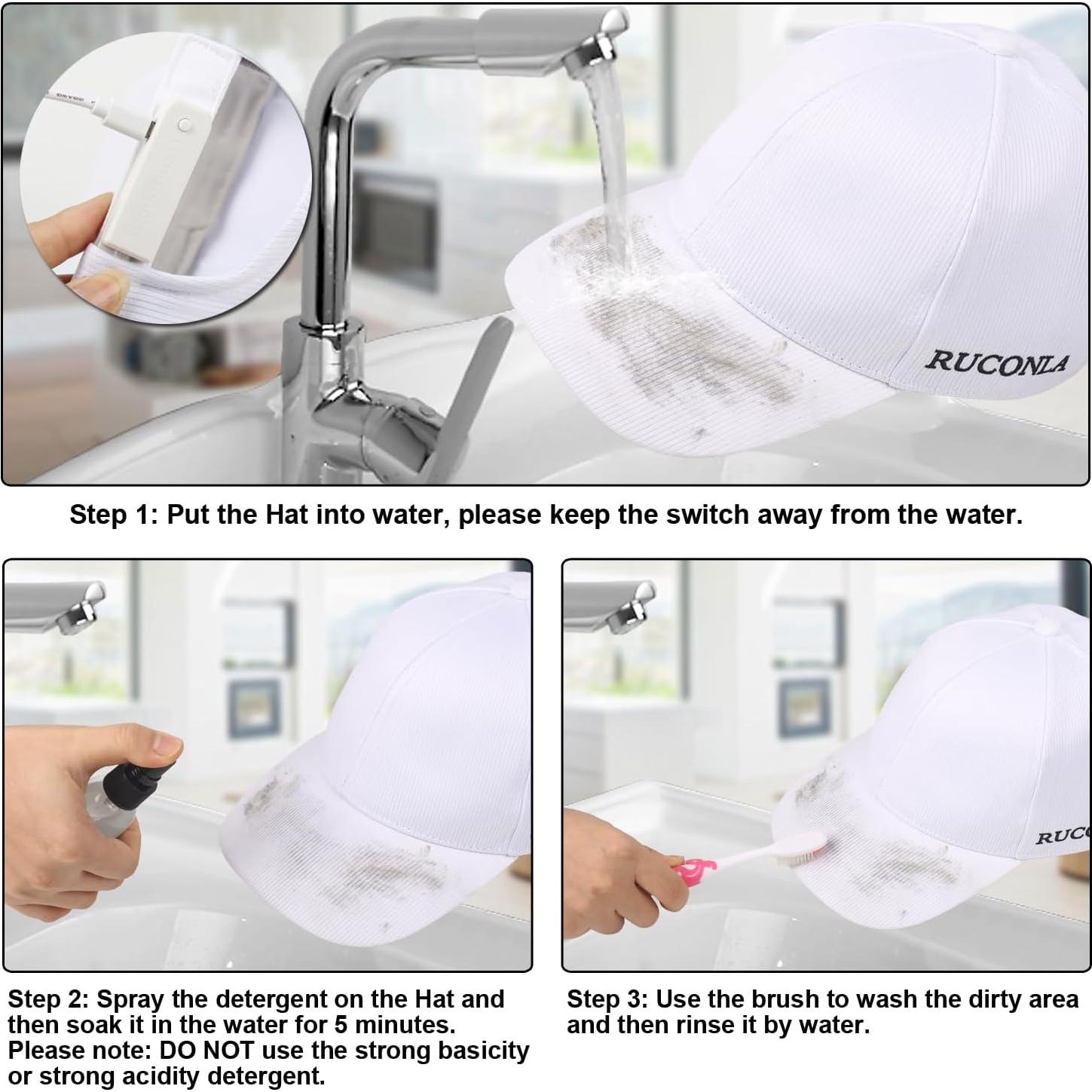 Gorra LED de fibra óptica EDC ajustable 7 colores recargable