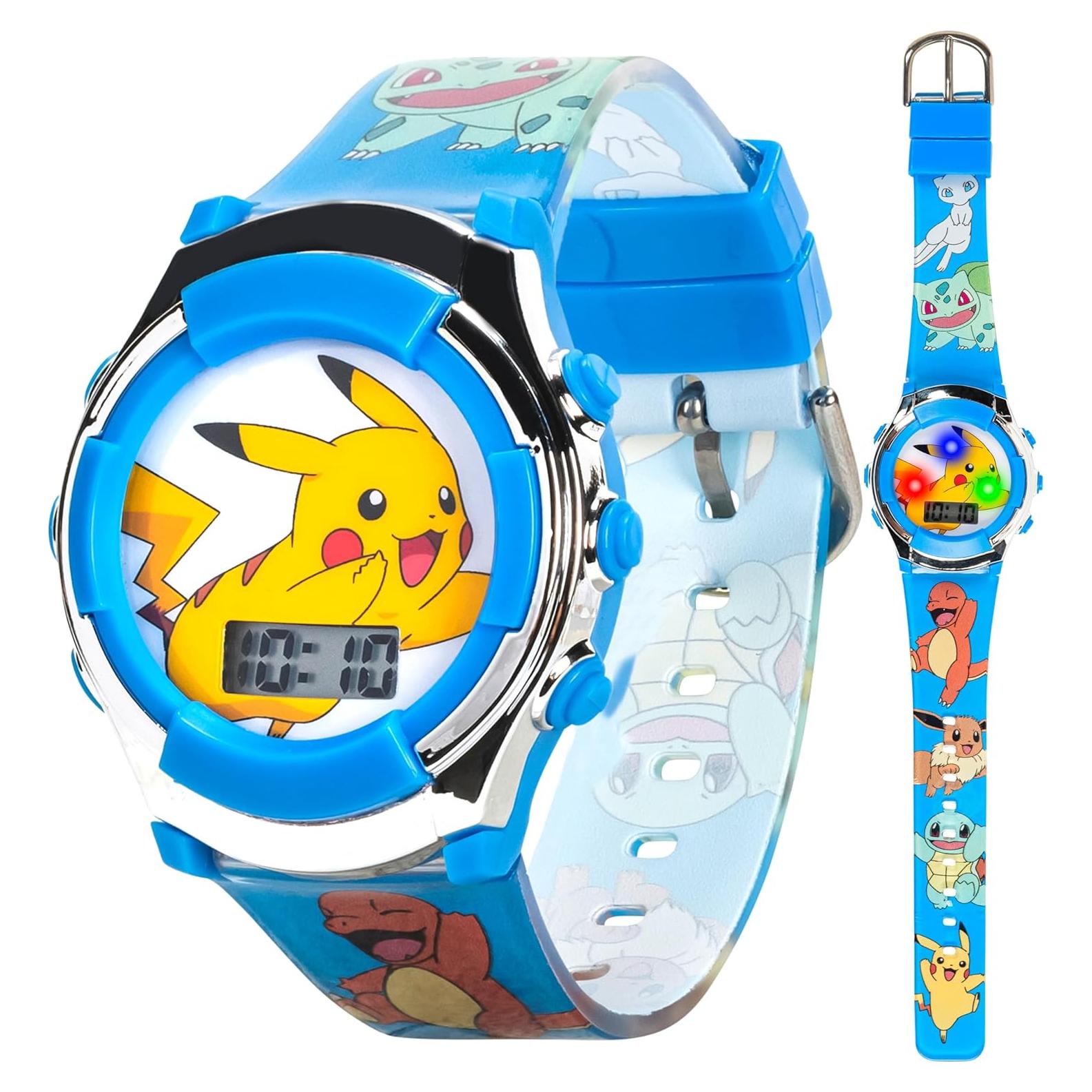 Reloj Digital Pokémon para Niños con LED - Pikachu y Amigos