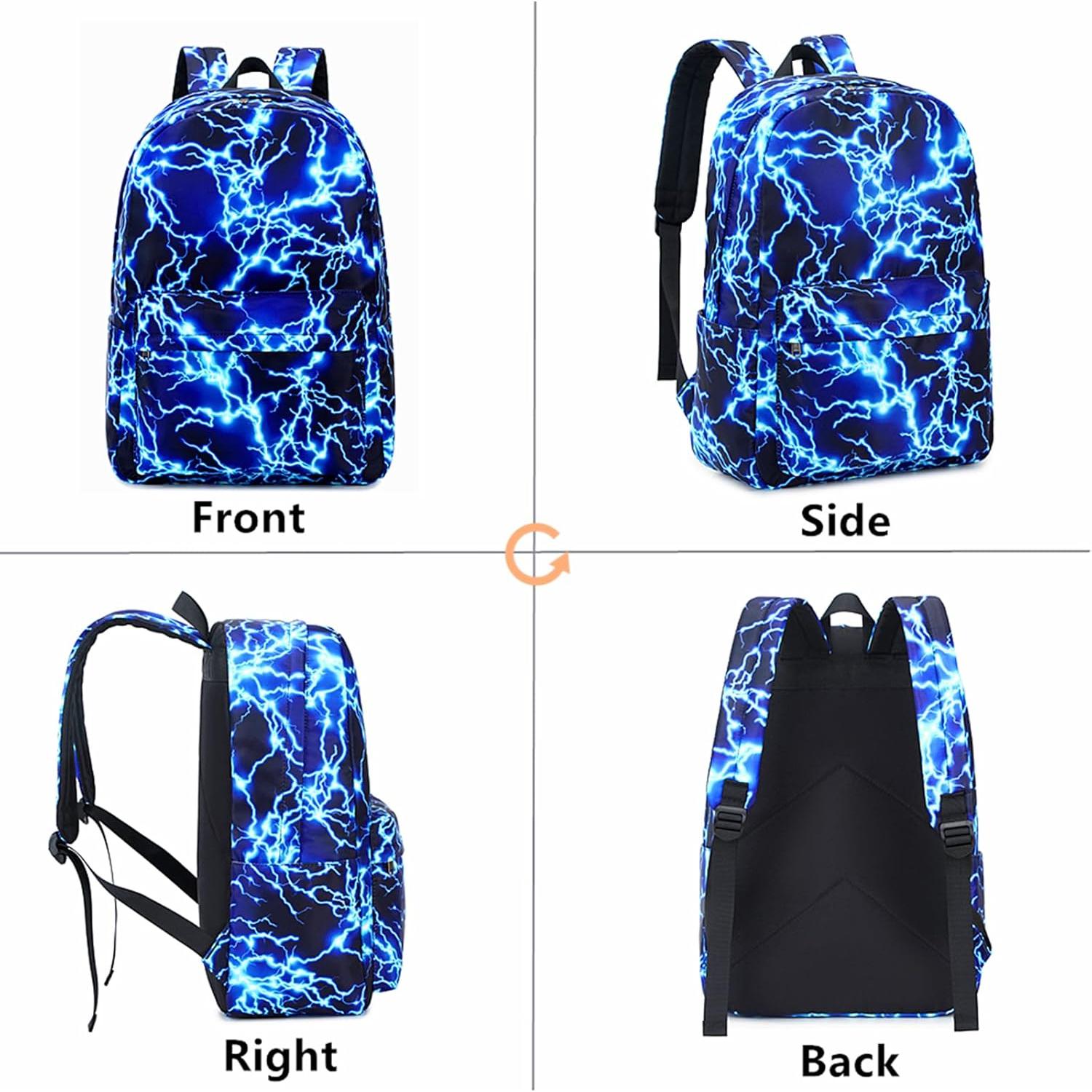 Mochila Escolar Impermeable 43 cm Azul para Niños y Adolescentes