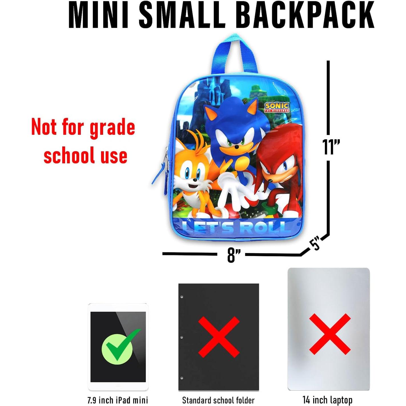 Mochila Mini Sonic the Hedgehog 27.9 cm - Niños y Niñas