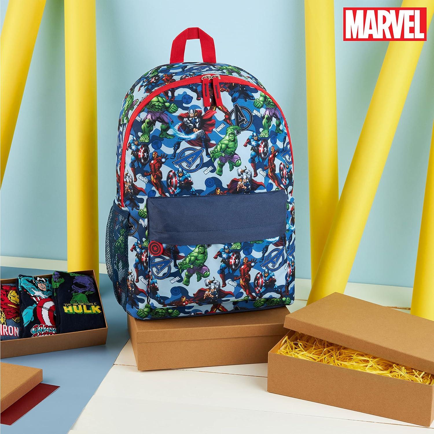 Mochila Escolar Marvel Avengers Azul para Niños y Adolescentes