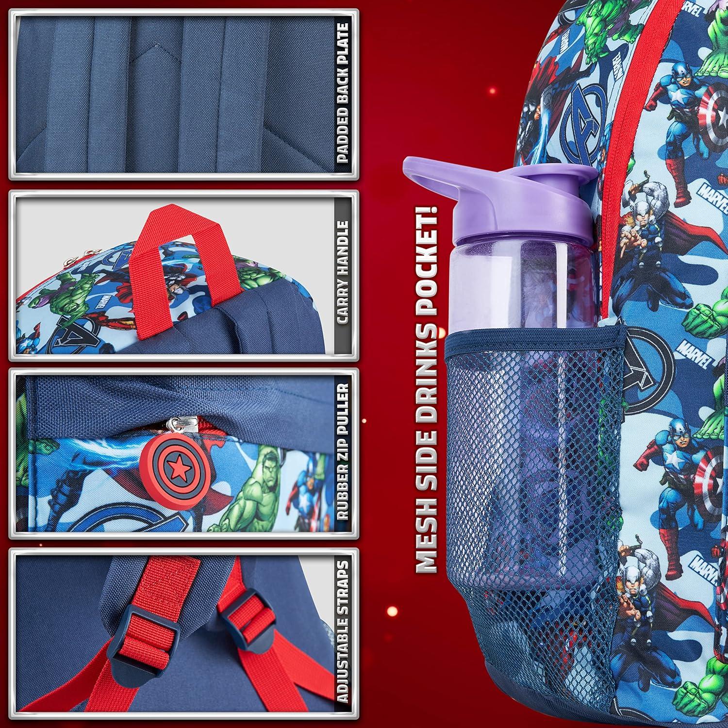 Mochila Escolar Marvel Avengers Azul para Niños y Adolescentes