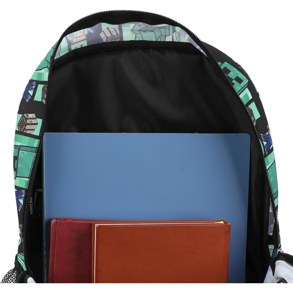 Mochila Minecraft Creeper 45.72 cm Estampado Completo